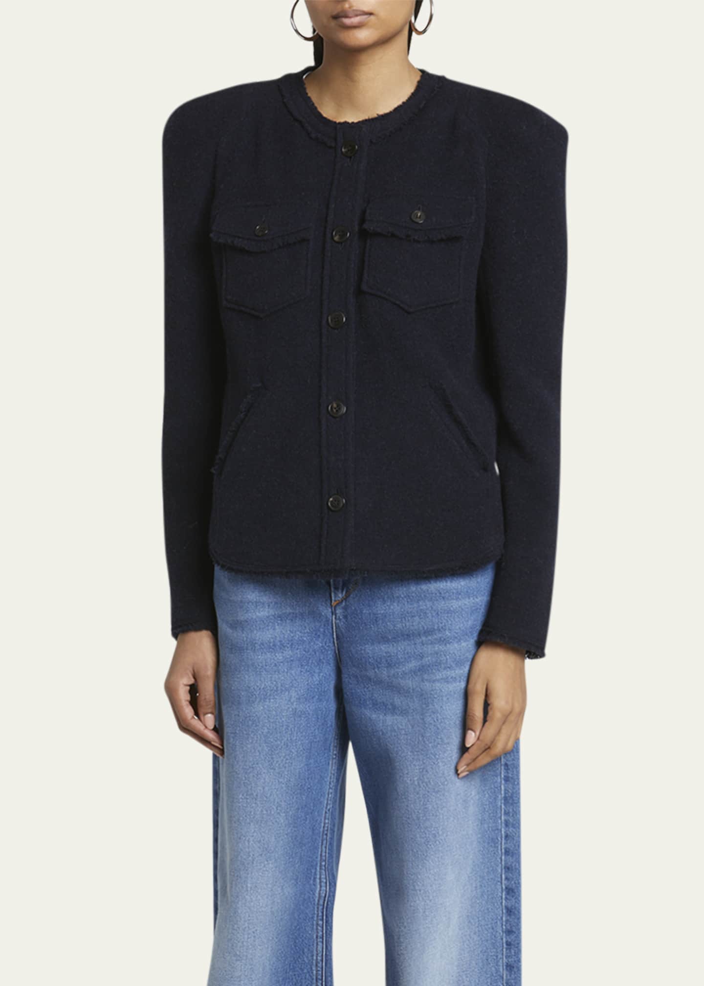 Etoile Isabel Marant Nelly Tailored Puff-Sleeve Jacket Image 4 of 5