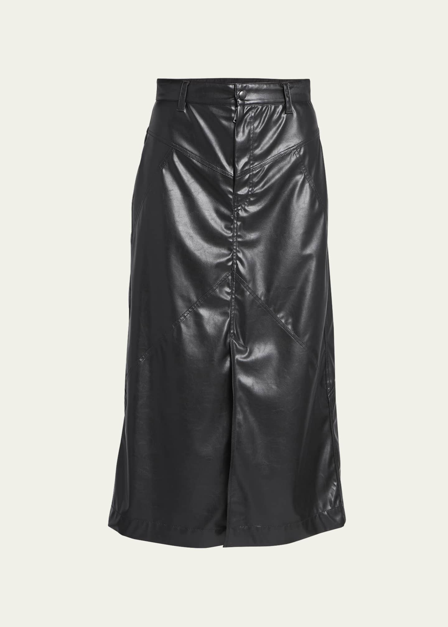 Etoile Isabel Marant Breanne Faux-Leather Midi Skirt - Bergdorf Goodman