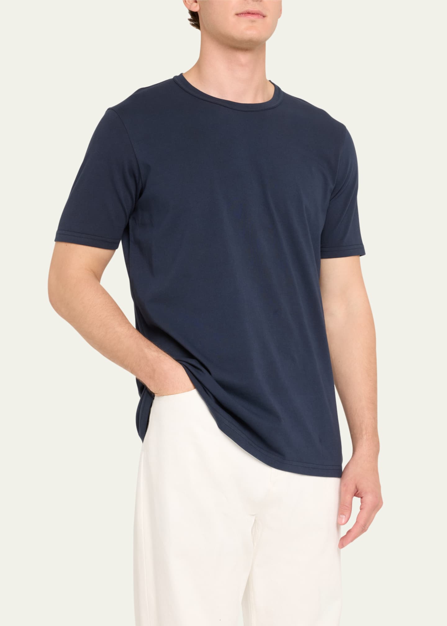 Gabriela Hearst Men's Bandeira Solid T-Shirt Image 4 of 5