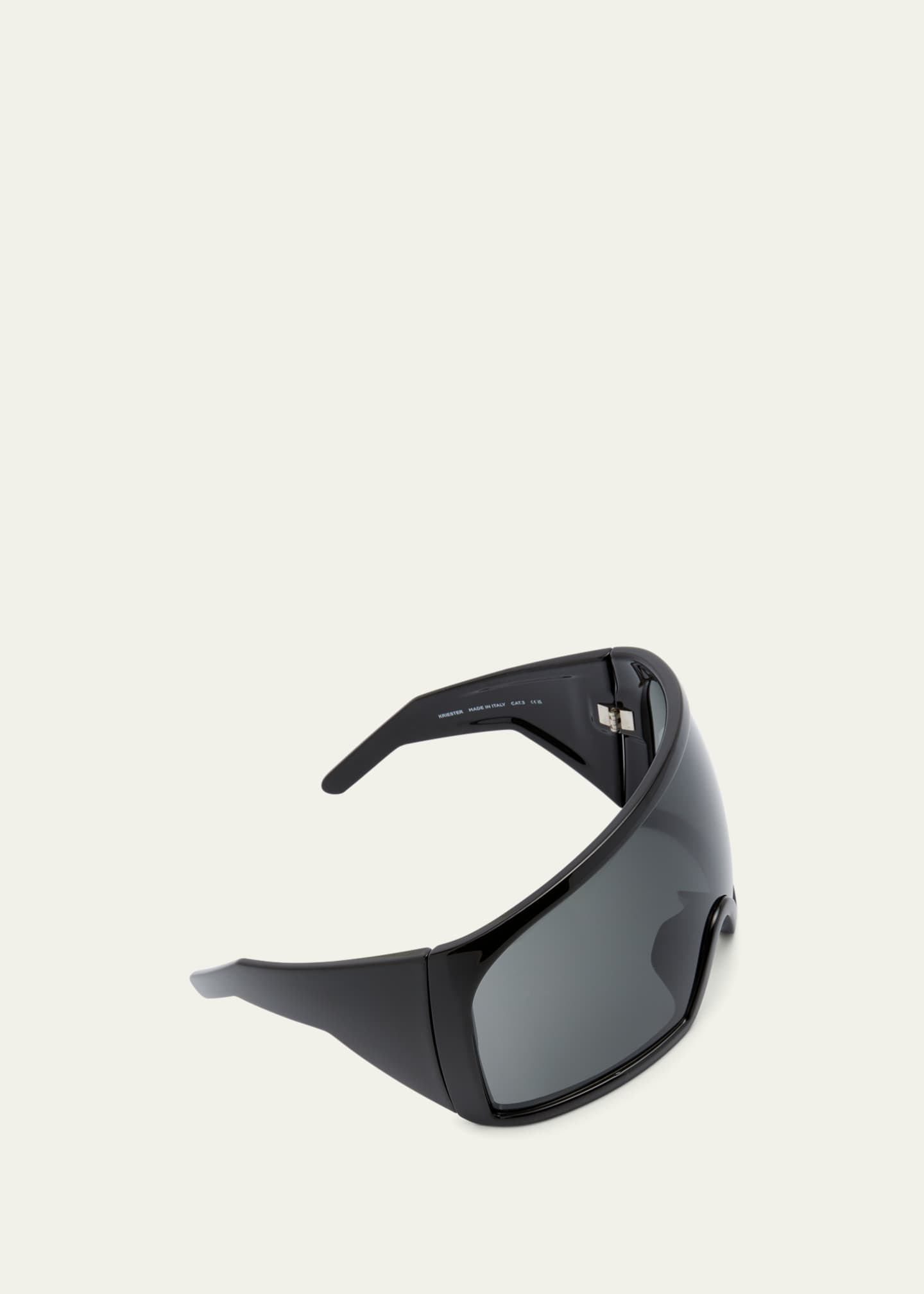 Rick Owens Men's Kriester Acetate Shield Sunglasses - Bergdorf Goodman