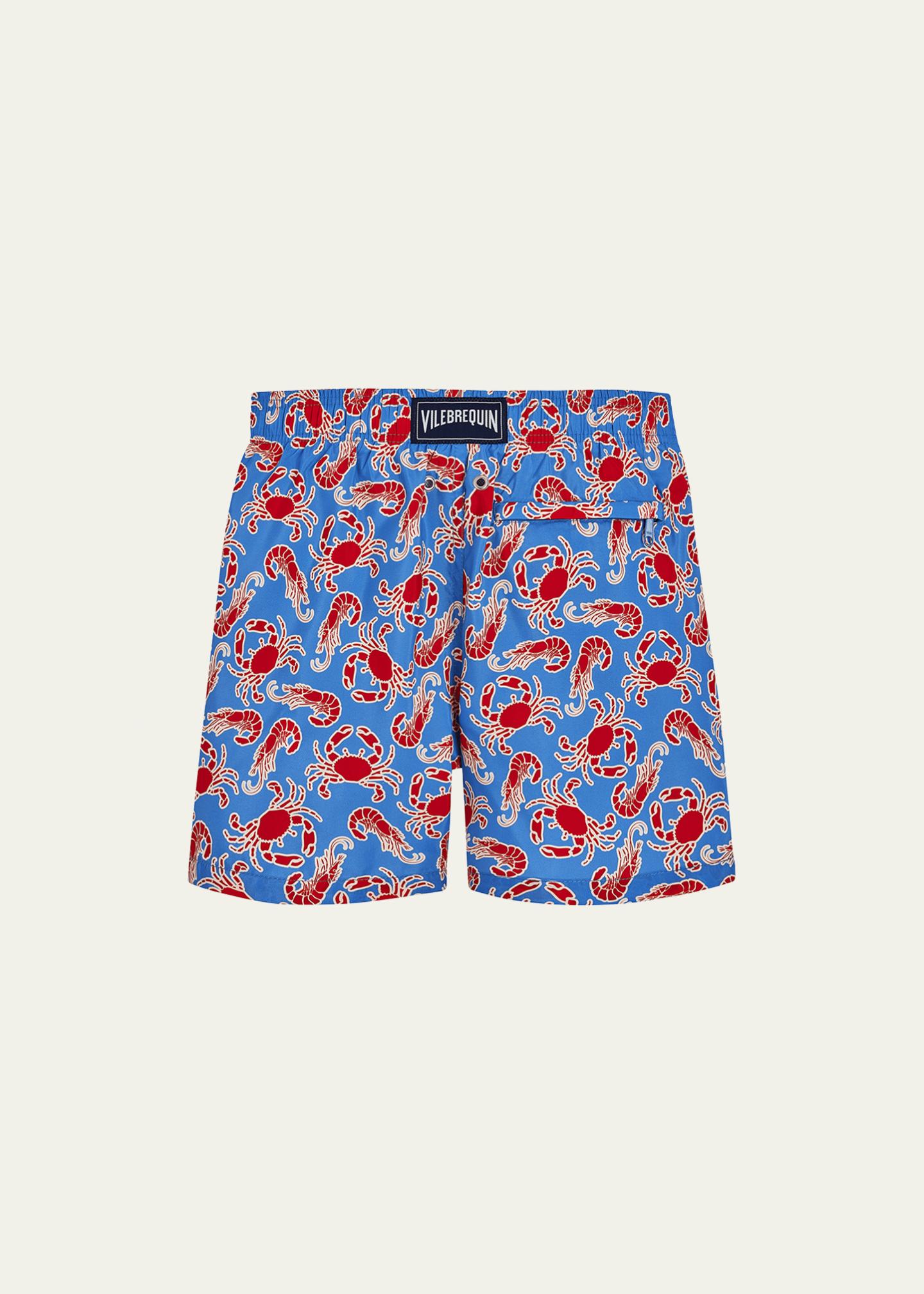 Vilebrequin Boy's Graphic Crab & Lobster-Print Shorts, Size 2-14
