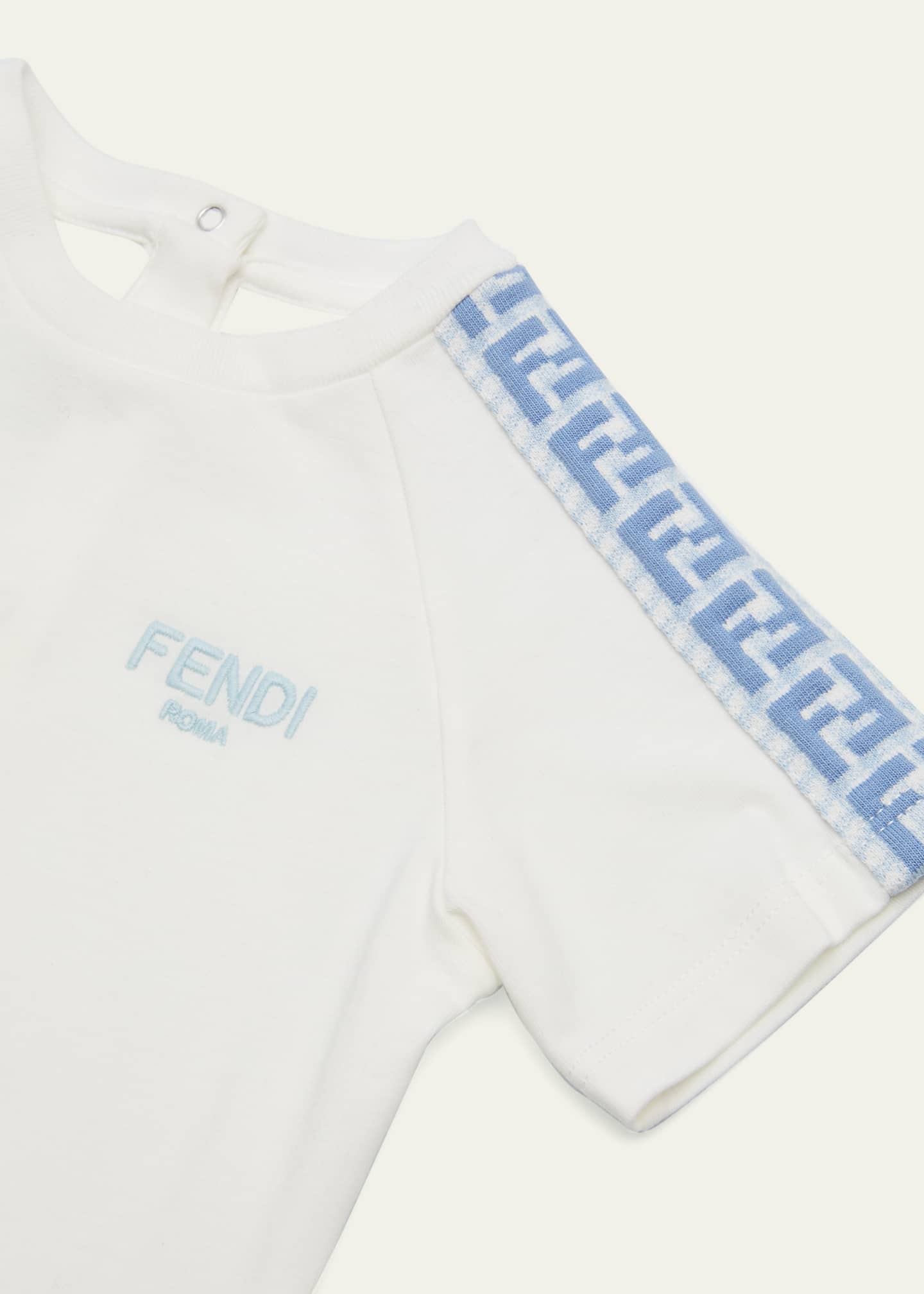 Fendi Kid s FF Tape Short Sleeve T Shirt Size 3M 12M