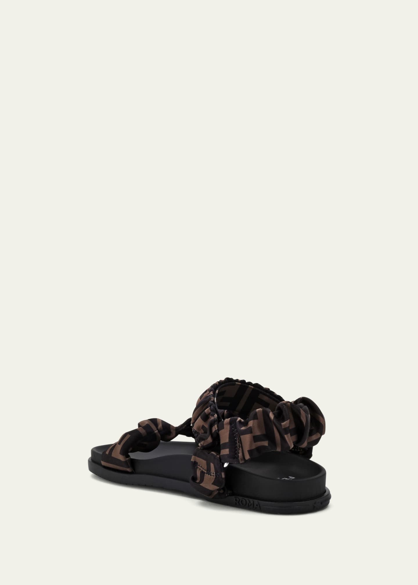 Fendi Girl's Ruched Logo Hiking Sporty Sandals, Baby Image 2 of 4