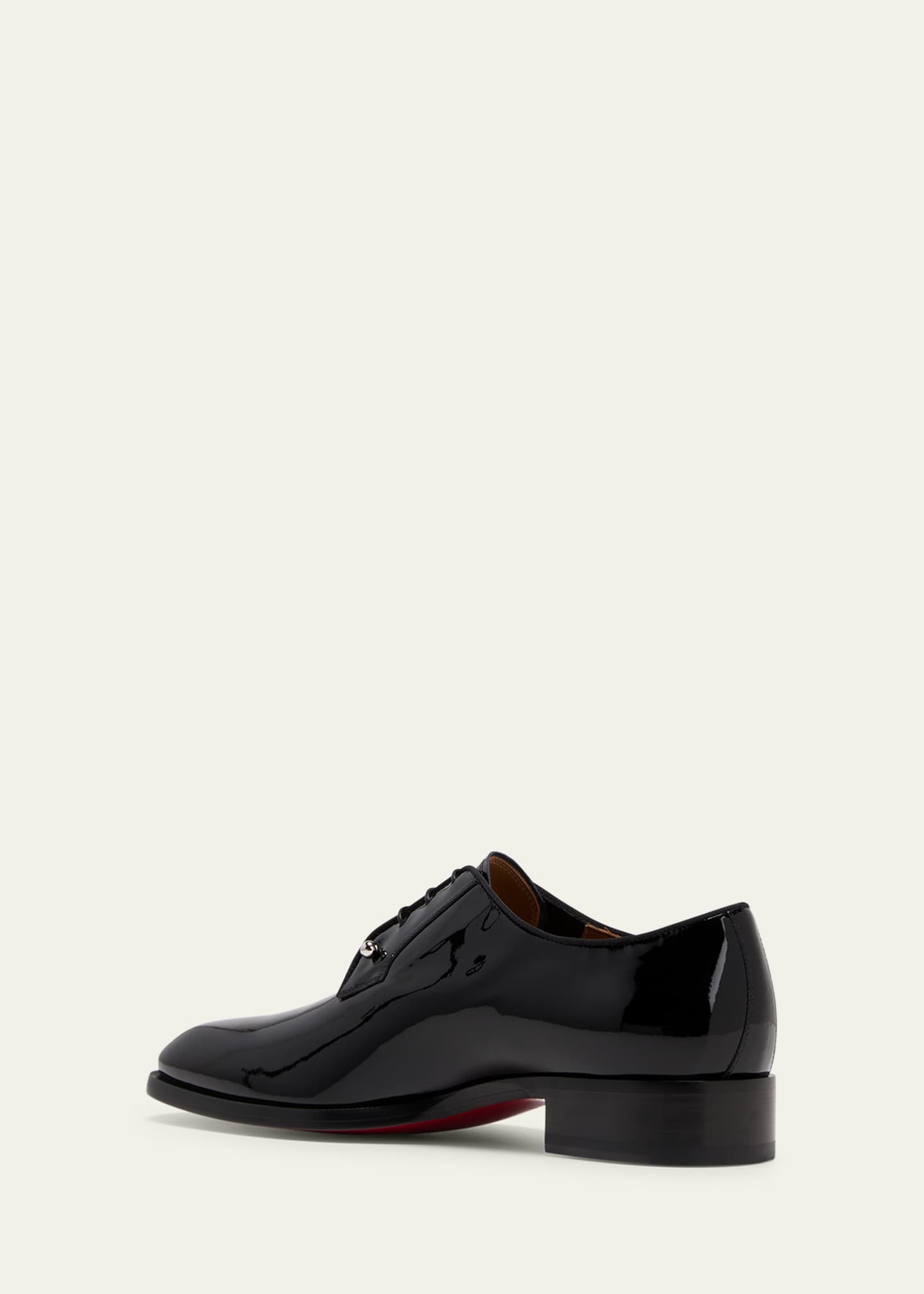 Christian Louboutin Men's Chambeliss Patent Leather Derby Shoes Image 4 of 7
