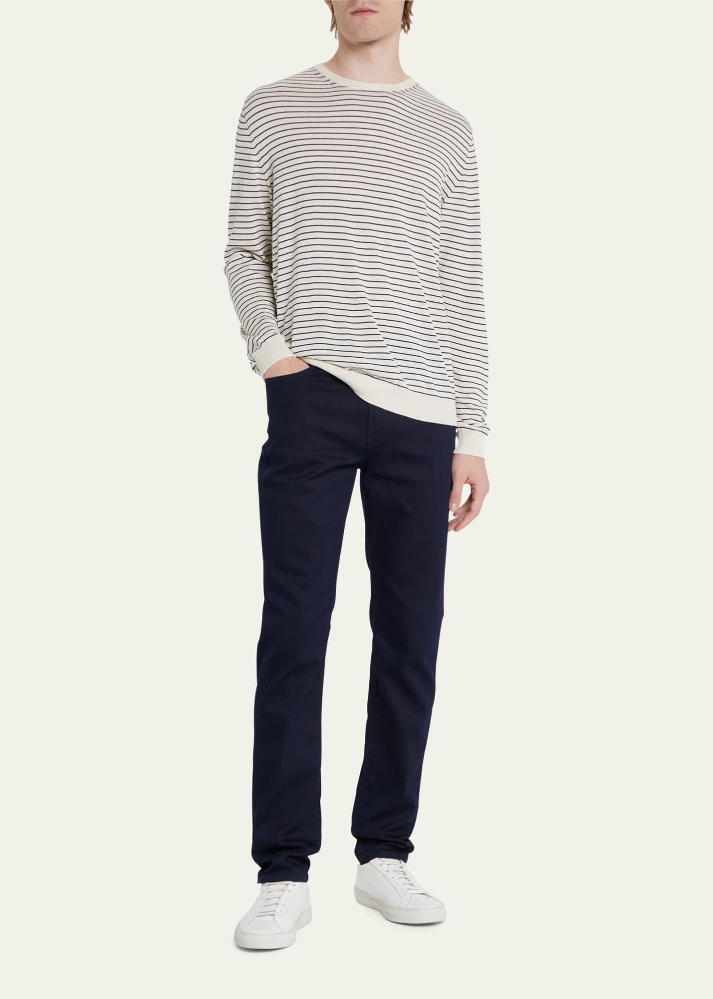Men's silk cotton sweater top
