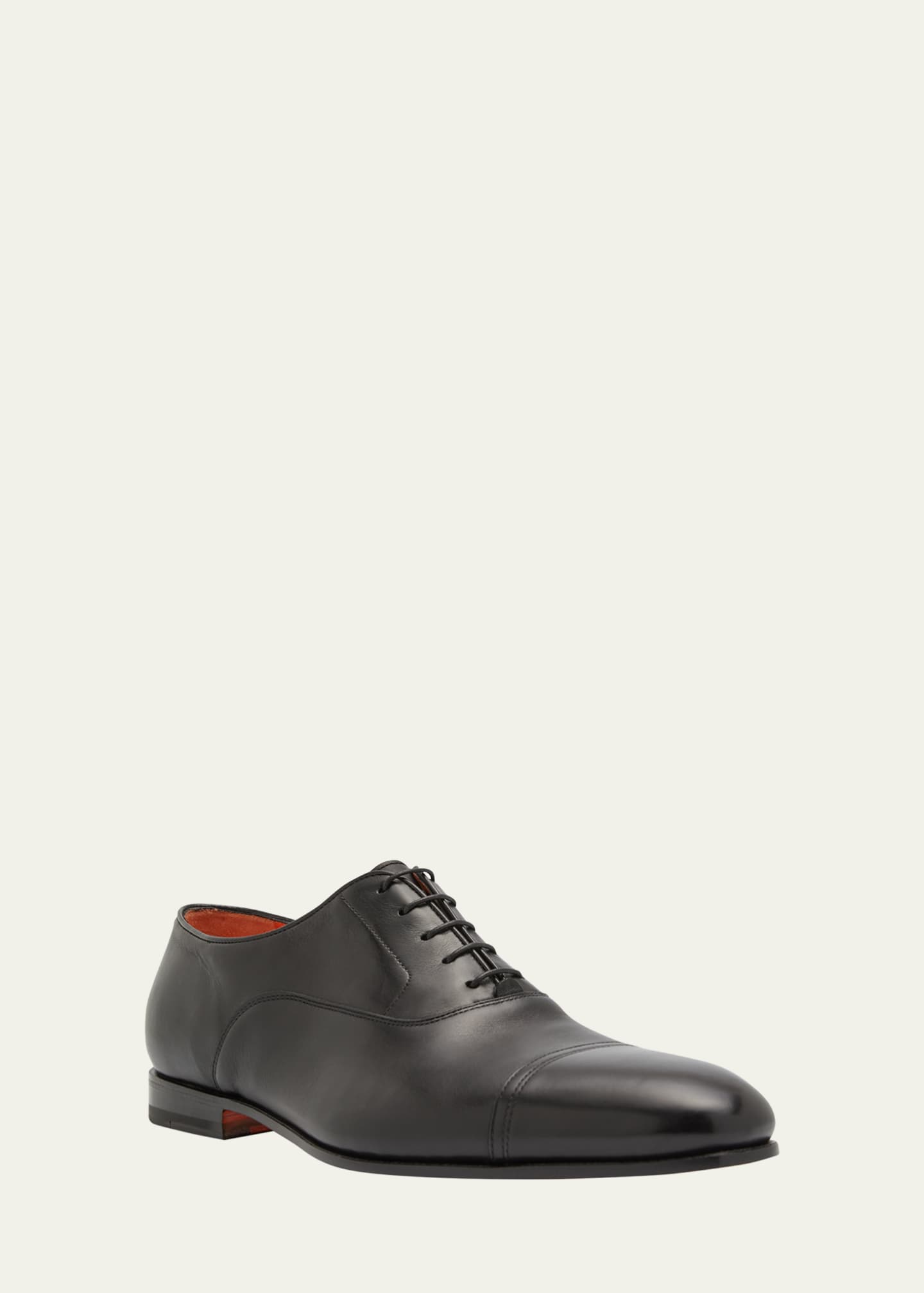 Santoni Men s Dole Cap Toe Leather Oxfords