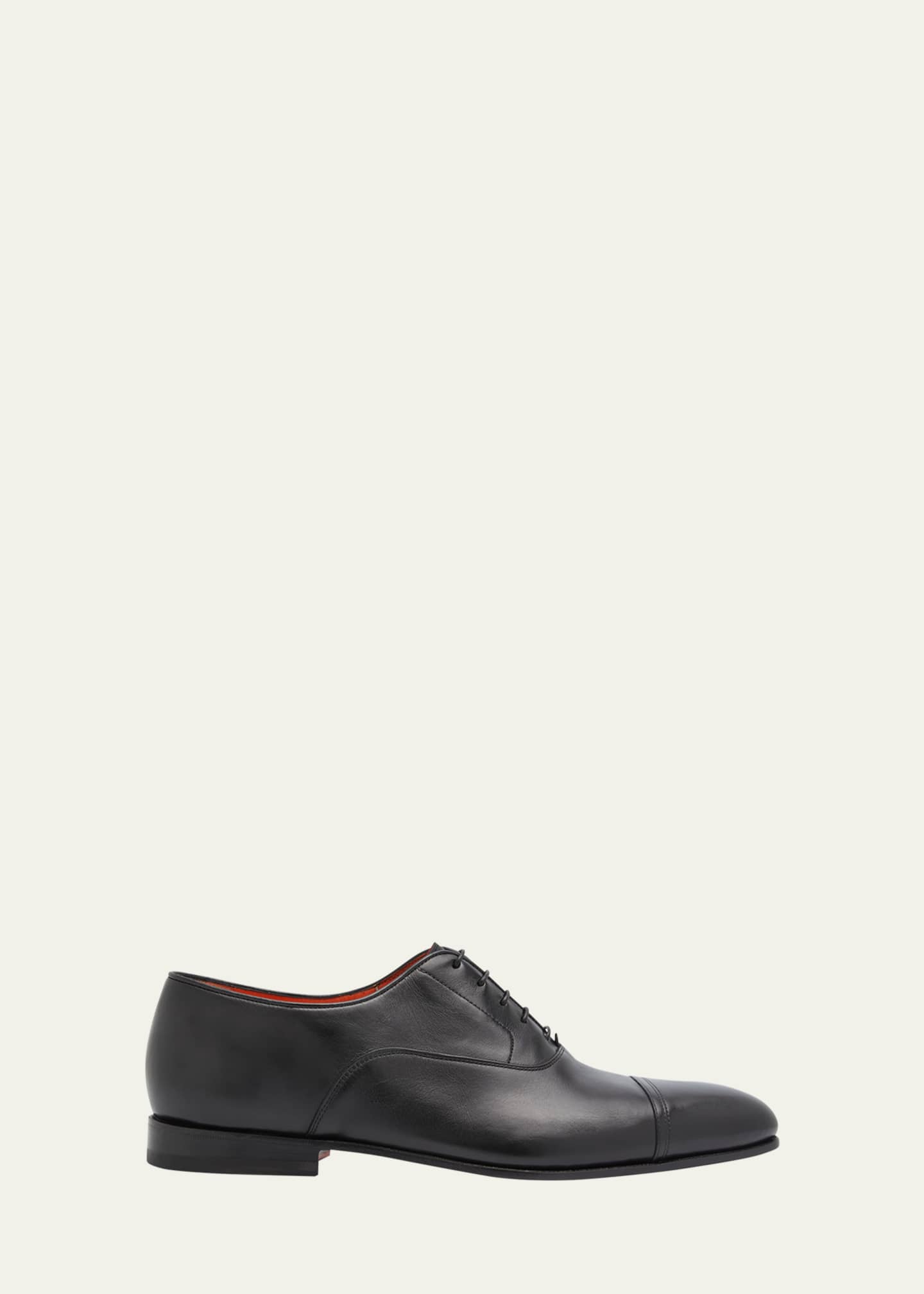 Santoni Men's Dole Cap Toe Leather Oxfords - Bergdorf Goodman