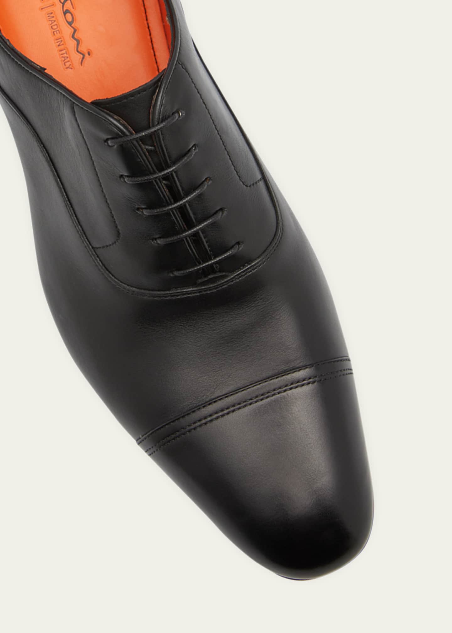 Santoni Men s Dole Cap Toe Leather Oxfords
