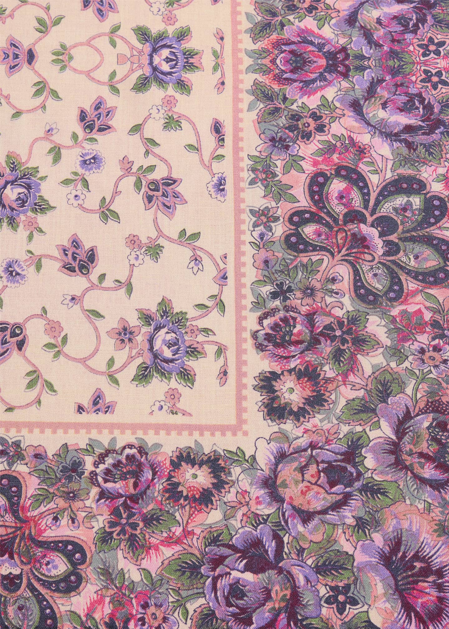 Pierre-Louis Mascia Multi-Color Floral Silk Square Scarf Image 3 of 4