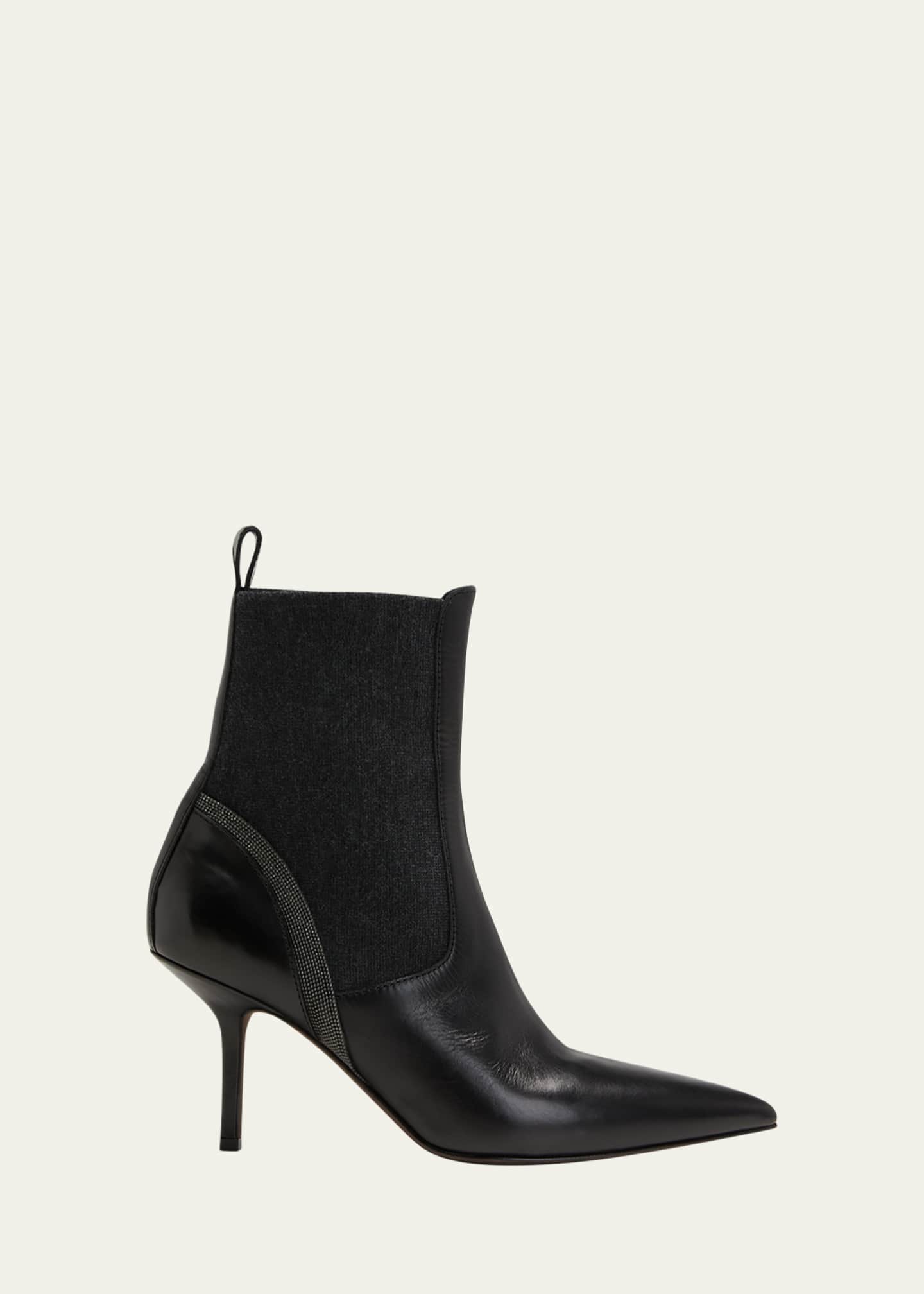 Kitten heel ankle boots leather deals