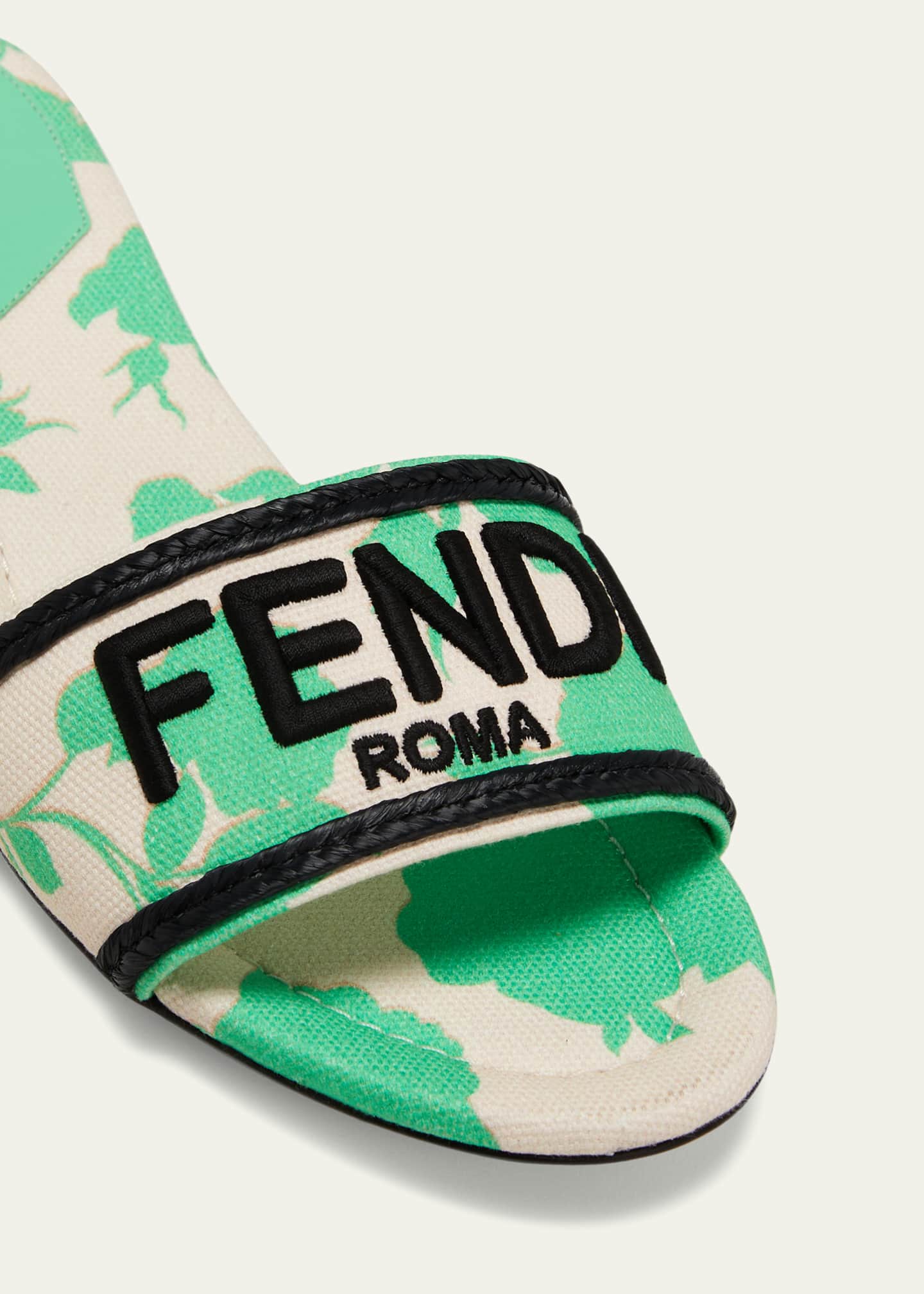 Fendi green slides Clearance
