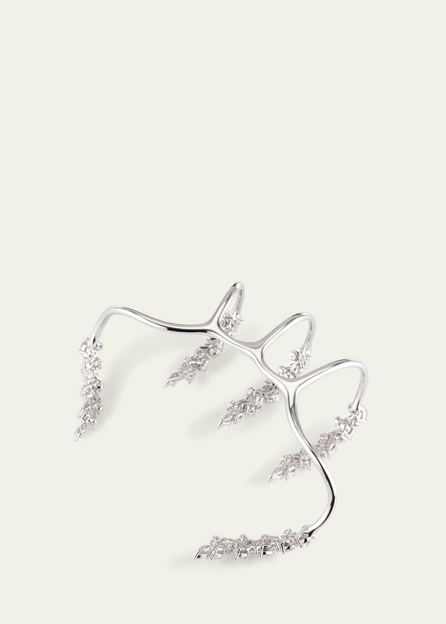 Yeprem 18K White Gold Round and Marquise Diamond Claw Handpiece Image 4 of 4