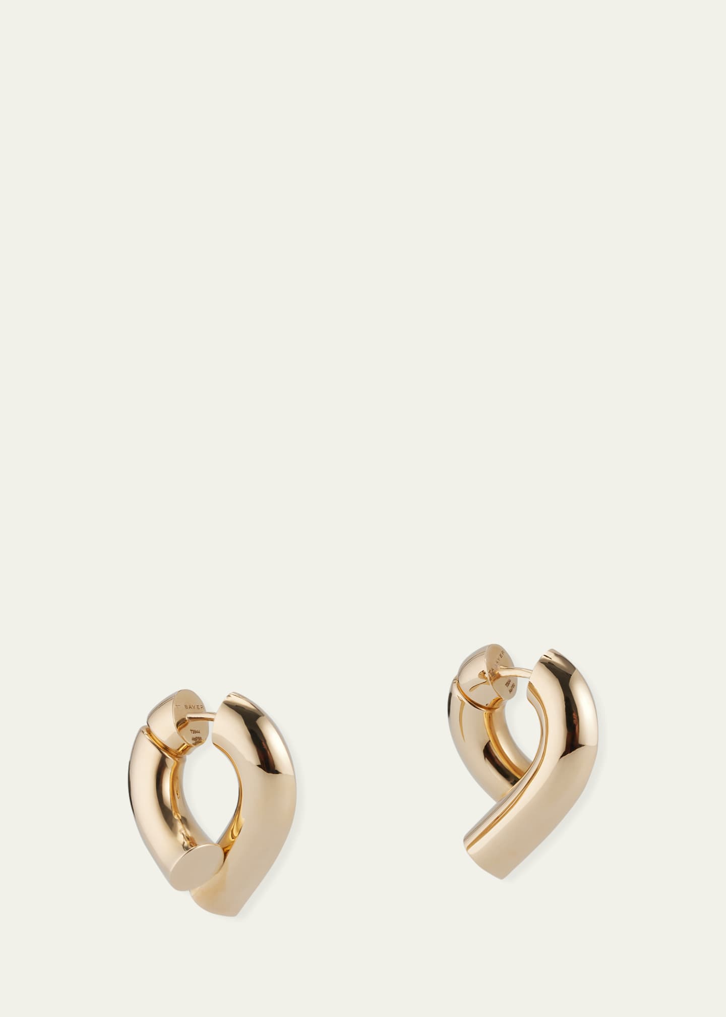TABAYER Fairmined Yellow Gold Oera Hoop Earrings Image 3 of 4