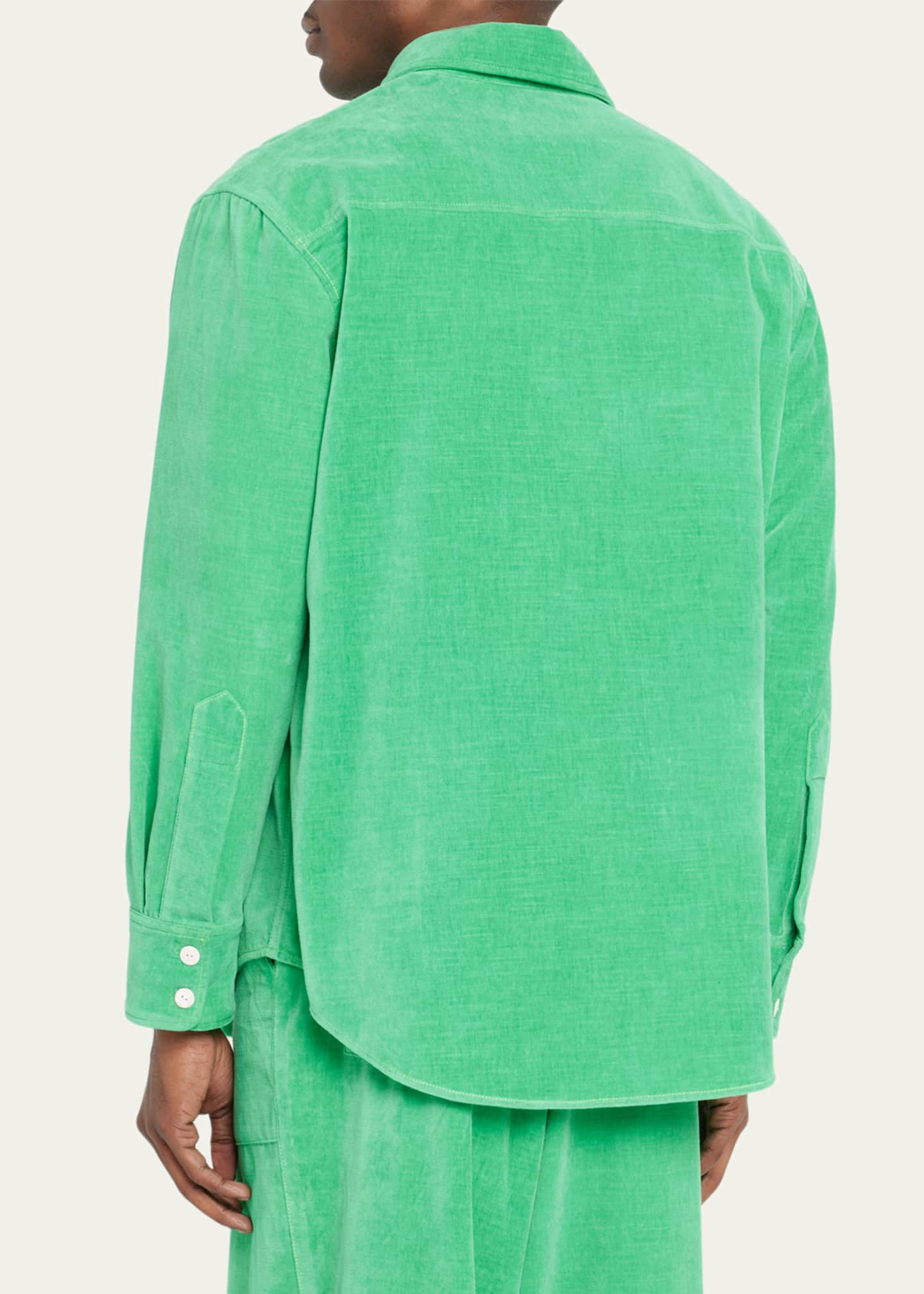 The Elder Statesman Cotton-Velvet Work Shirt