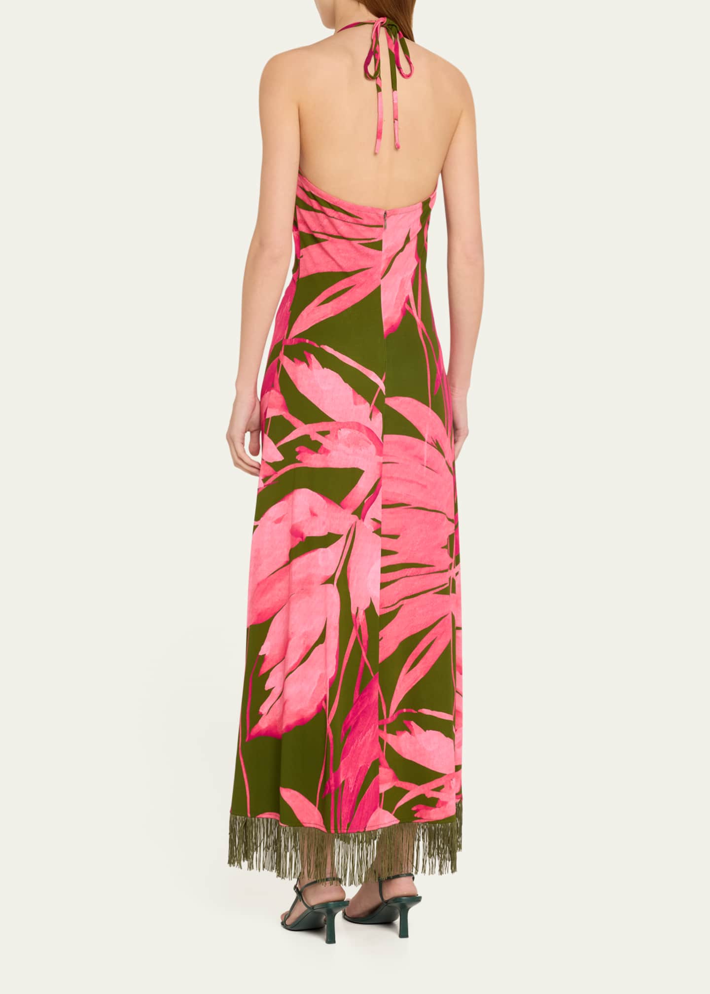 Cara Cara Shelter Island Halter Fringe-Hem Midi Dress Image 3 of 5