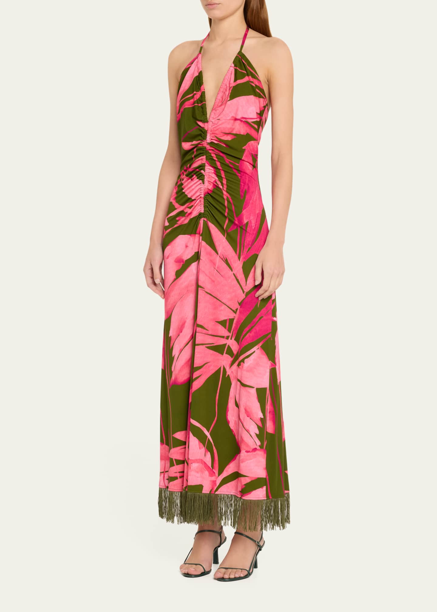 Cara Cara Shelter Island Halter Fringe-Hem Midi Dress Image 4 of 5