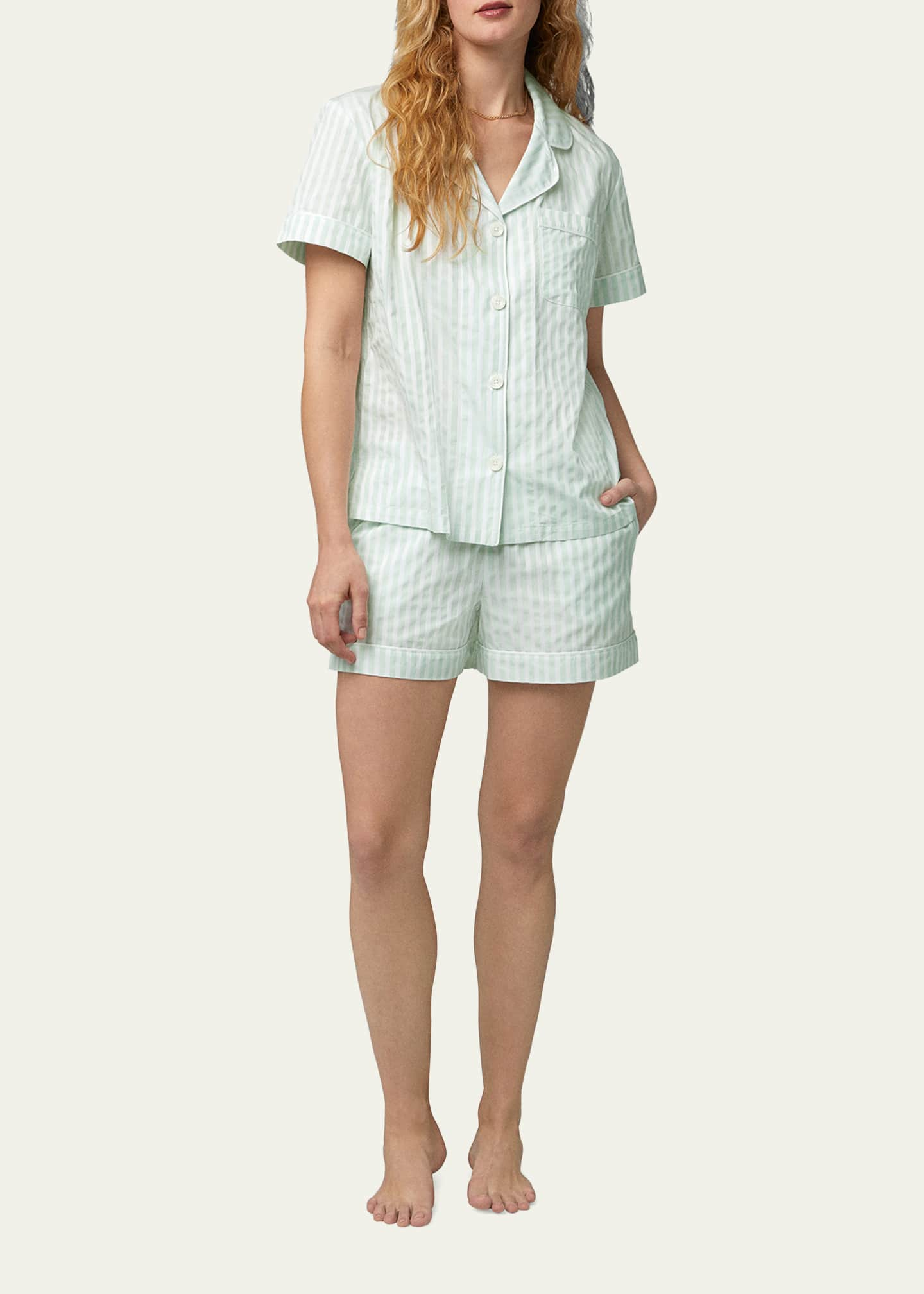 Striped Poplin Pajamas Set