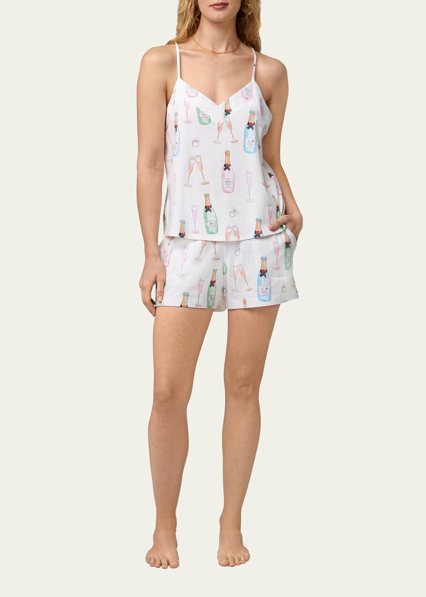 BedHead Pajamas Champagne-Print Cami and Boxer Pajama Set - Bergdorf Goodman