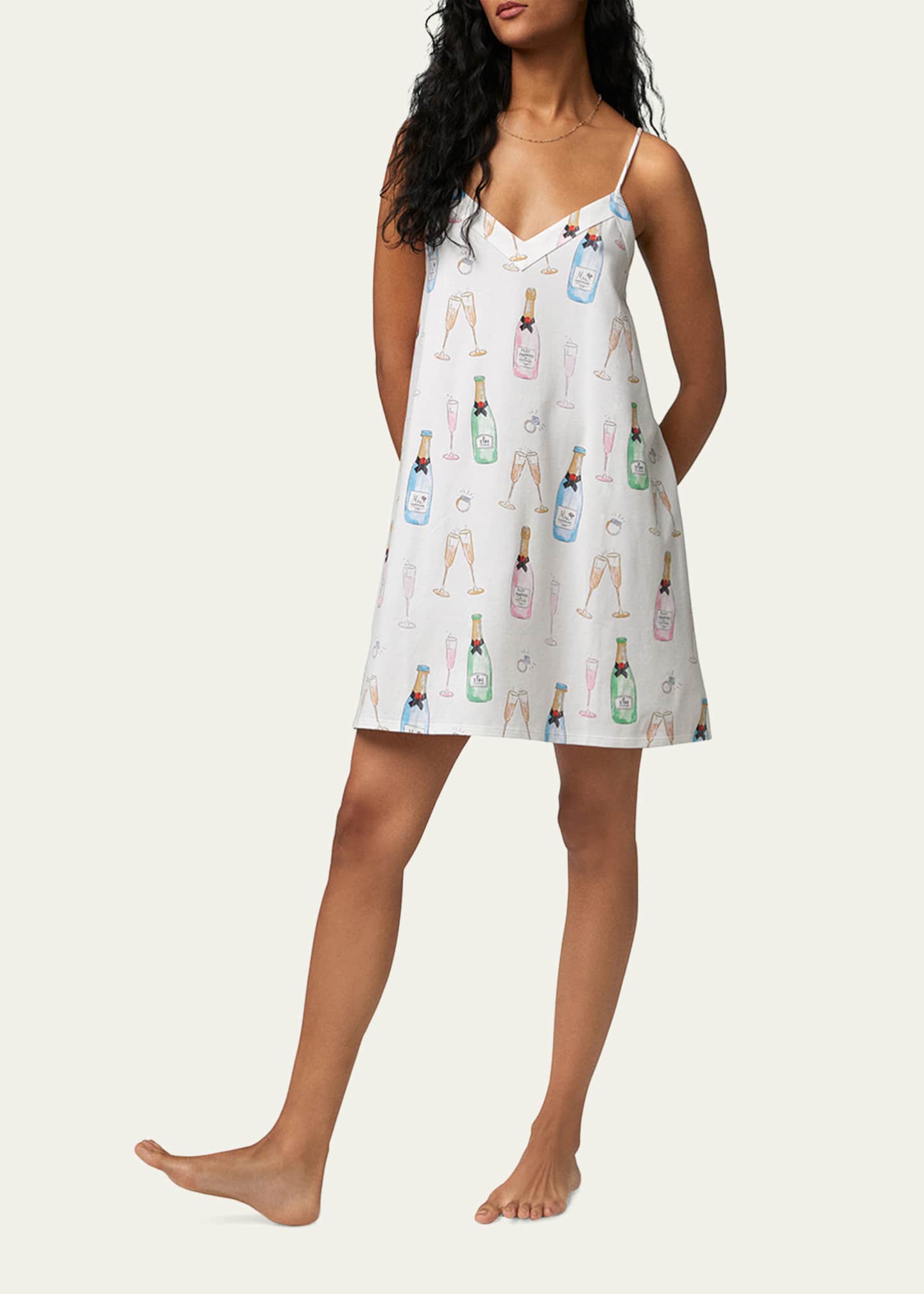Champagne print pajamas 2025