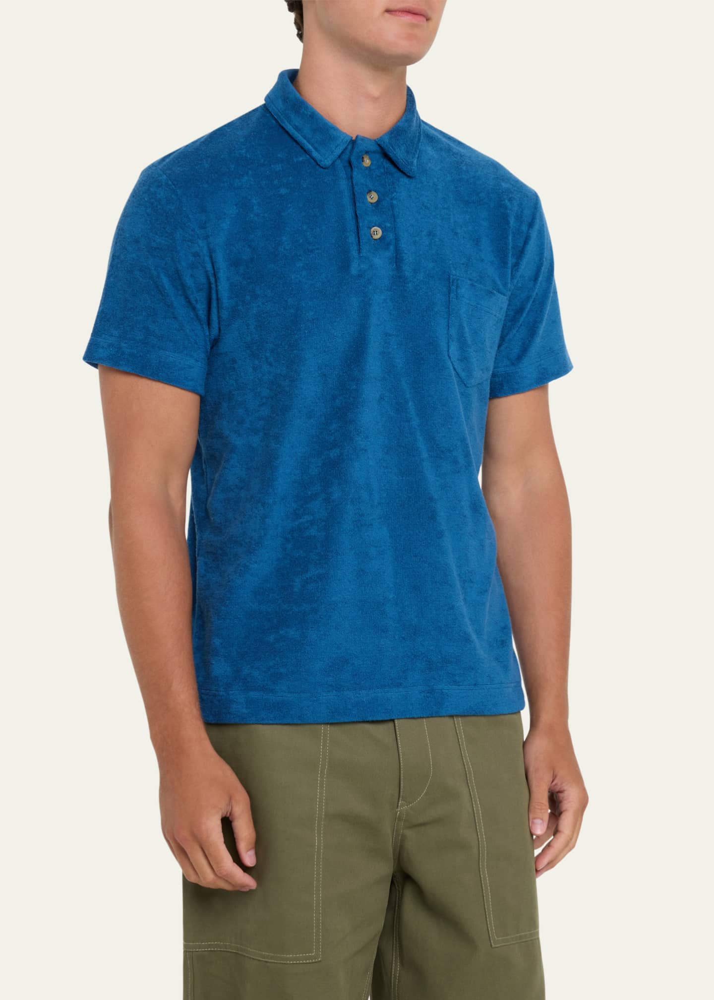 Terry cloth online polo mens