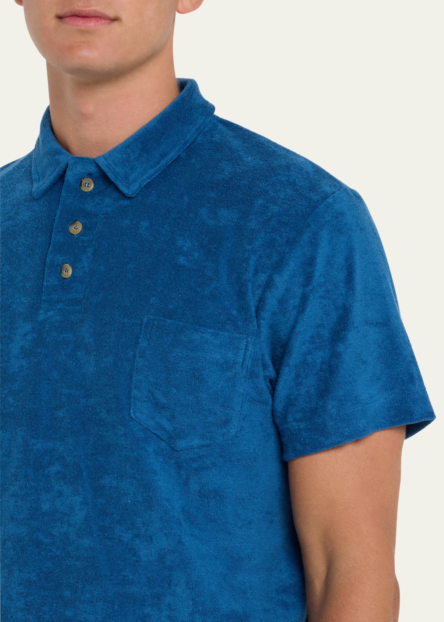 HOWLIN Men s Terry Cloth Polo Shirt Bergdorf Goodman