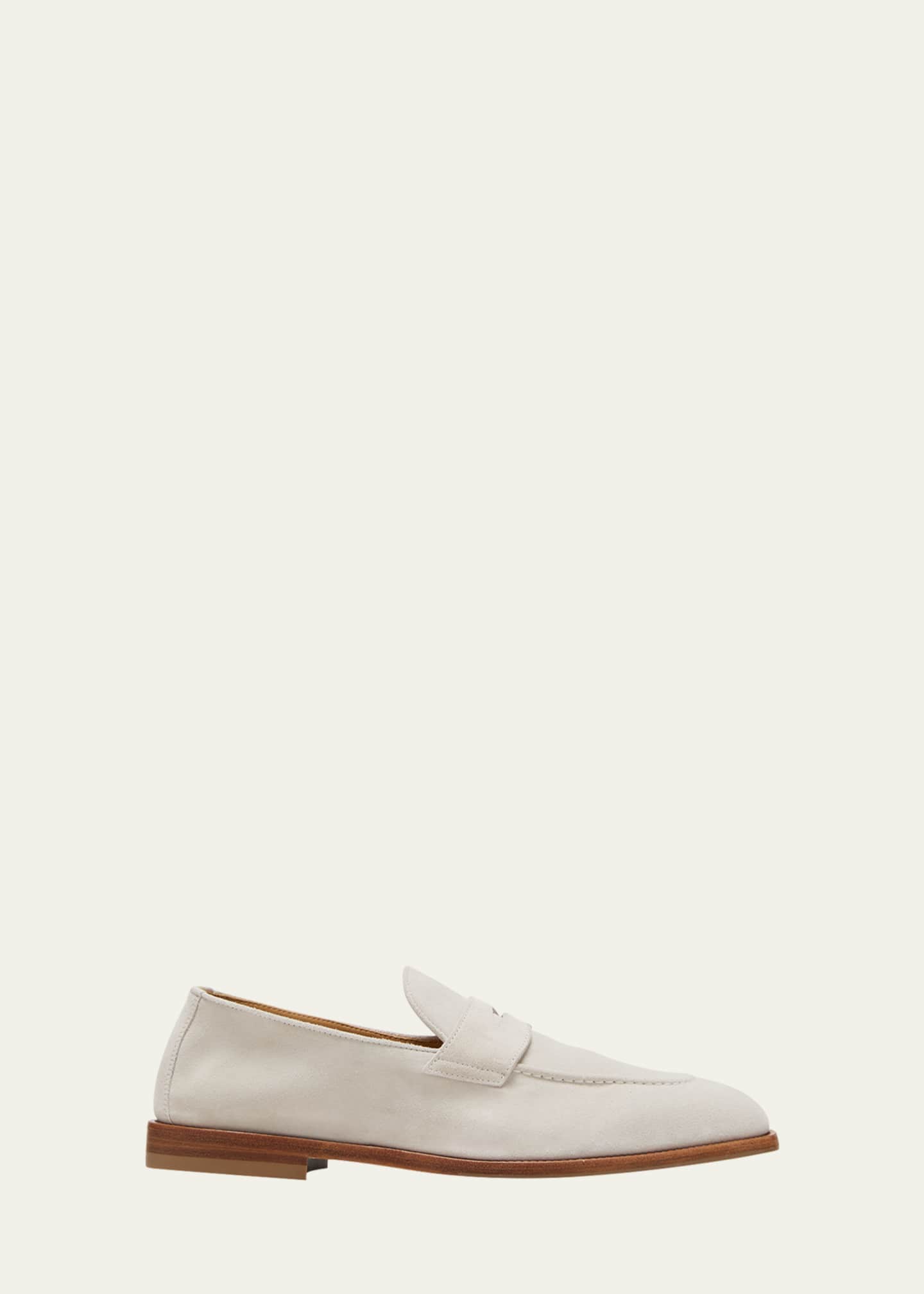 Brunello Cucinelli Men s Suede Penny Loafers