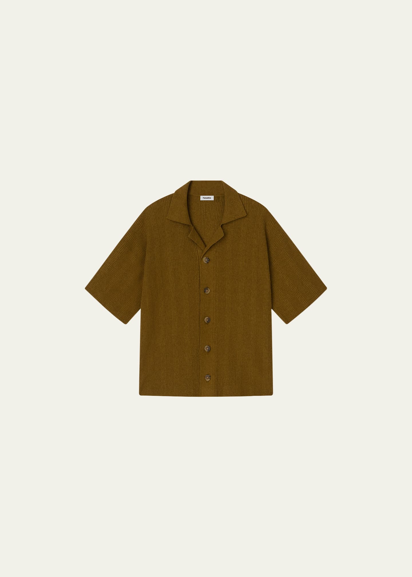 Nanushka Men's TerryKnit Camp Shirt Bergdorf Goodman