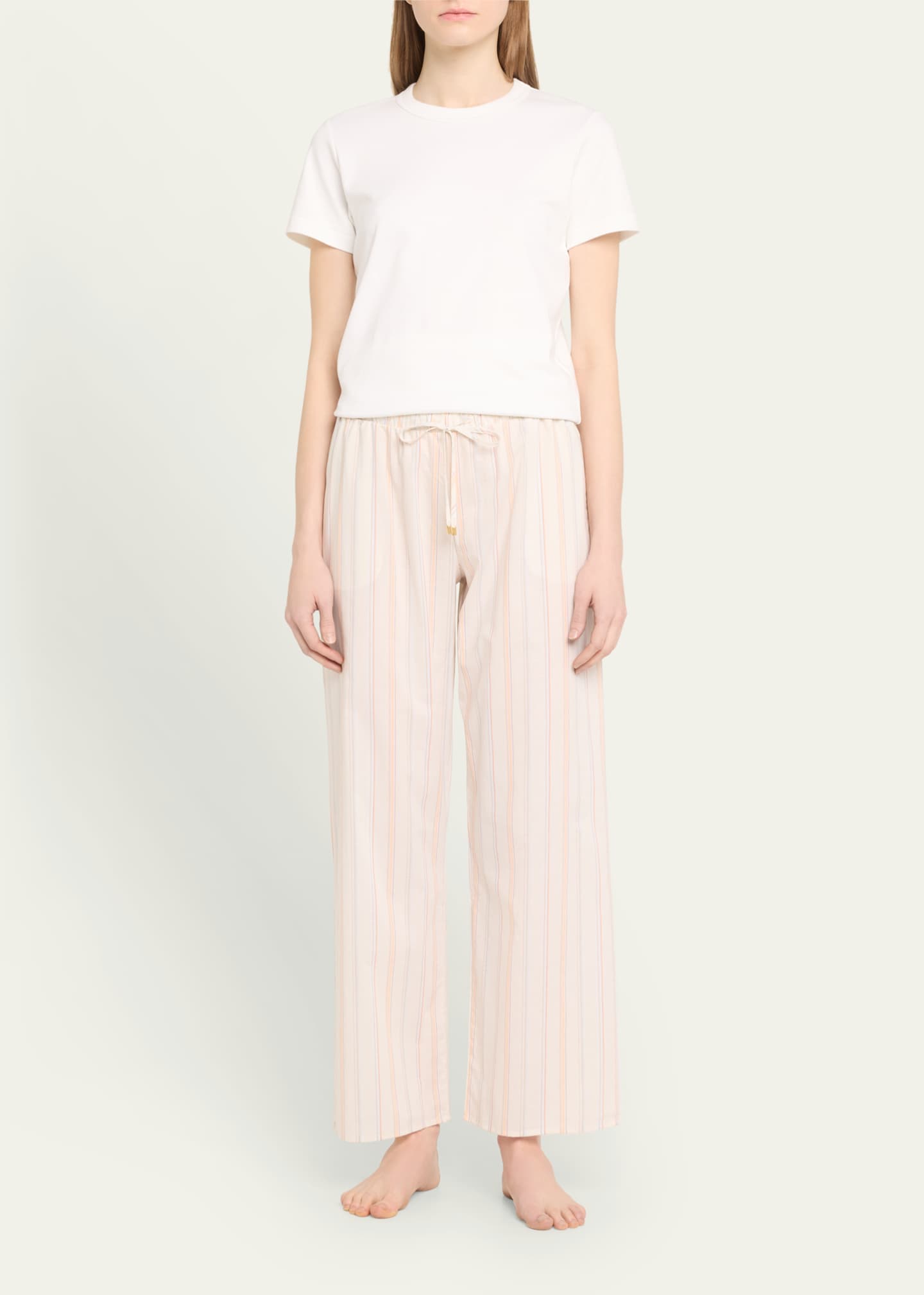 Hanro Striped Straight-Leg Cotton Lounge Pants - Bergdorf Goodman