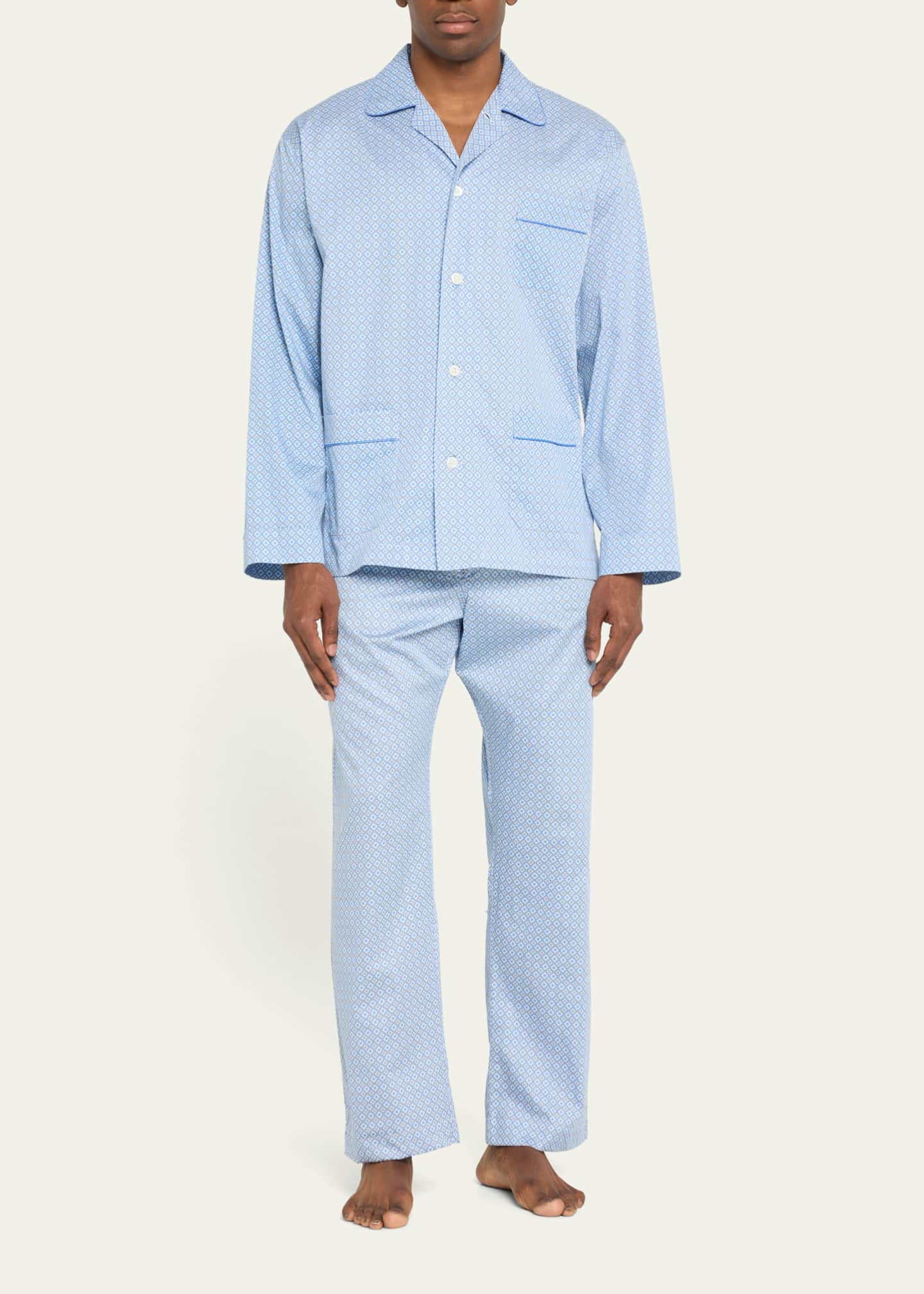 Emanuele Maffeis Men's Medallion-Print Long Pajama Set Image 2 of 4
