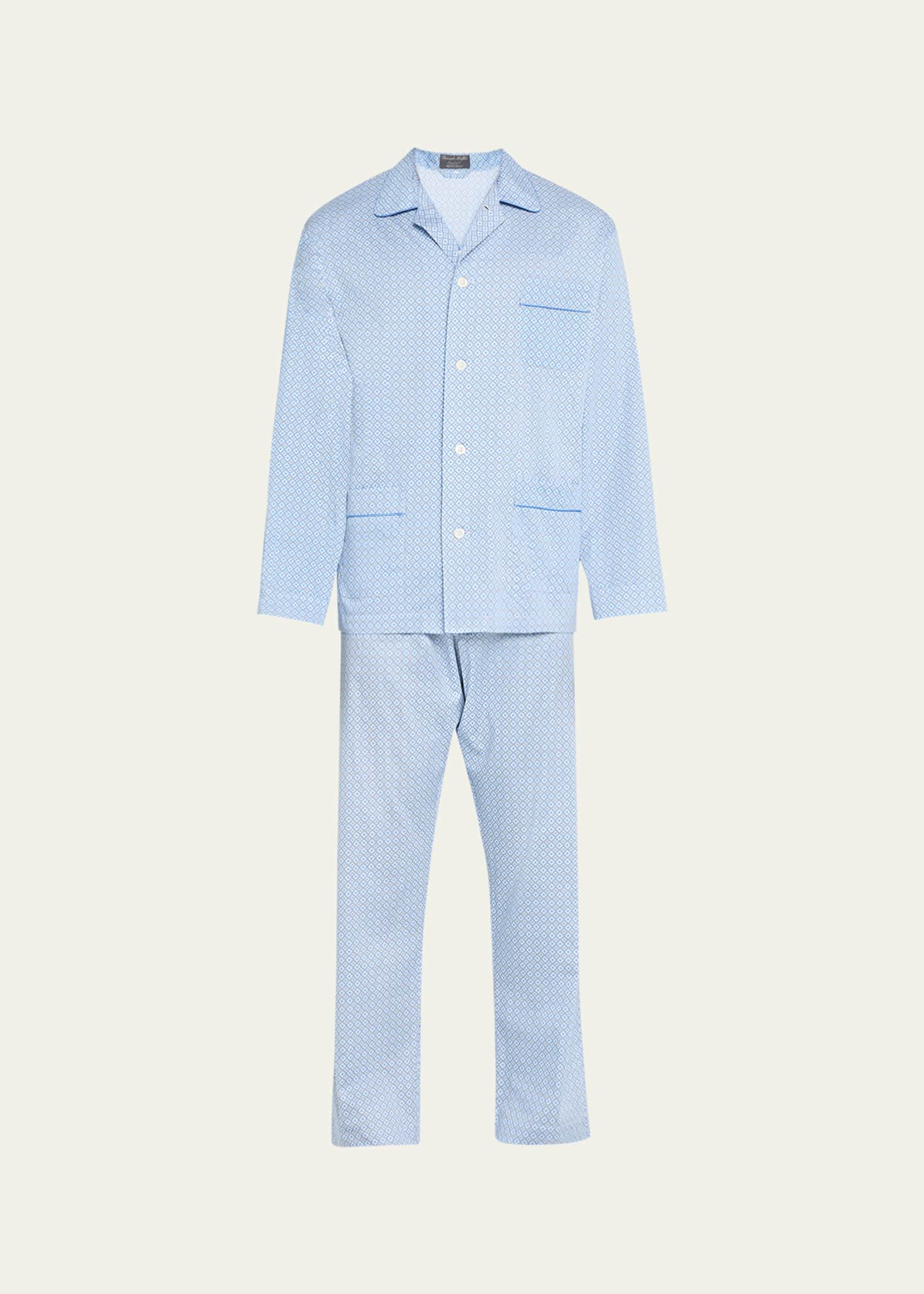 Emanuele Maffeis Men's Medallion-Print Long Pajama Set Image 1 of 4