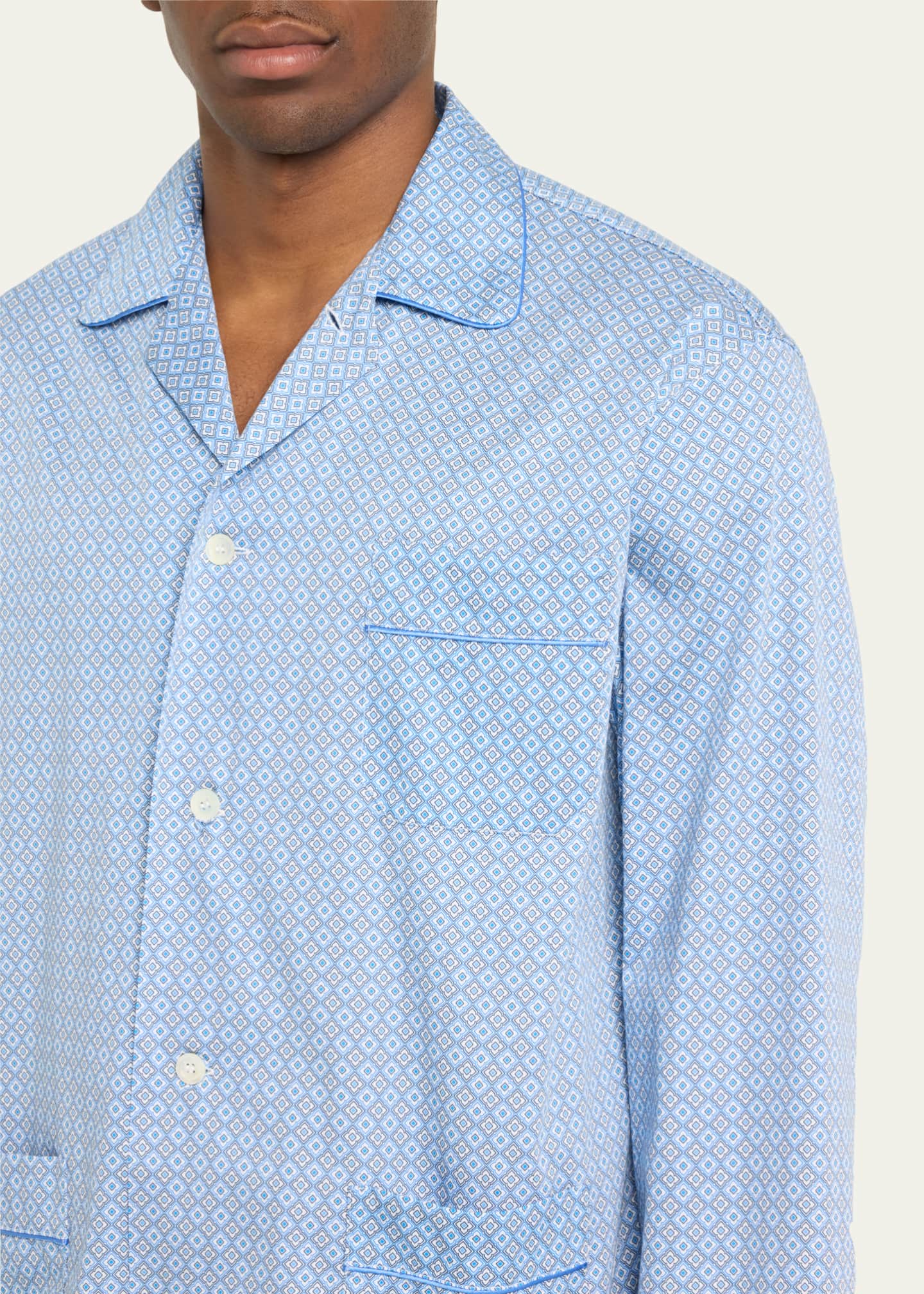 Emanuele Maffeis Men's Medallion-Print Long Pajama Set Image 4 of 4