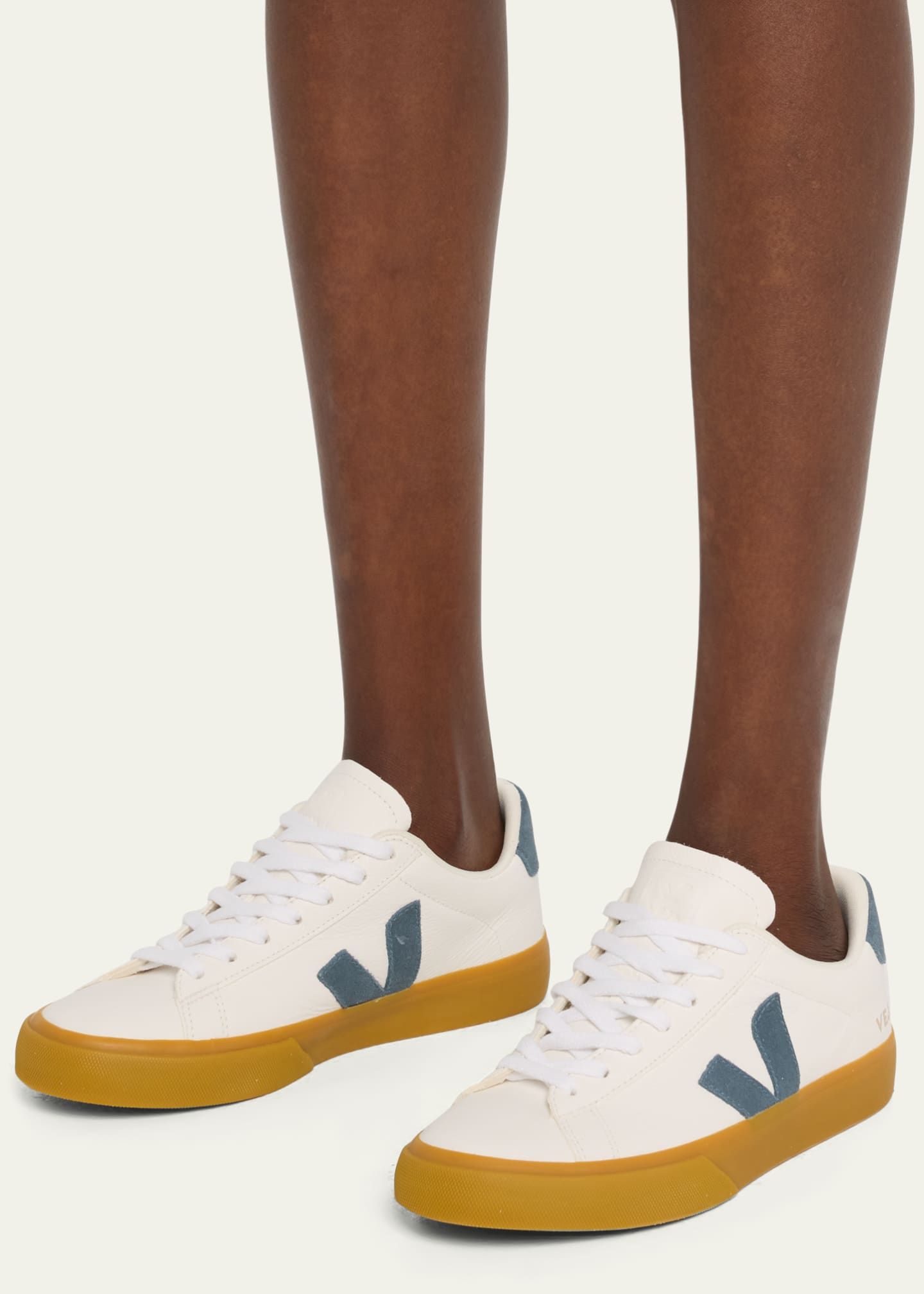 VEJA Campo Gum Sole Leather Low-Top Sneakers - Bergdorf Goodman