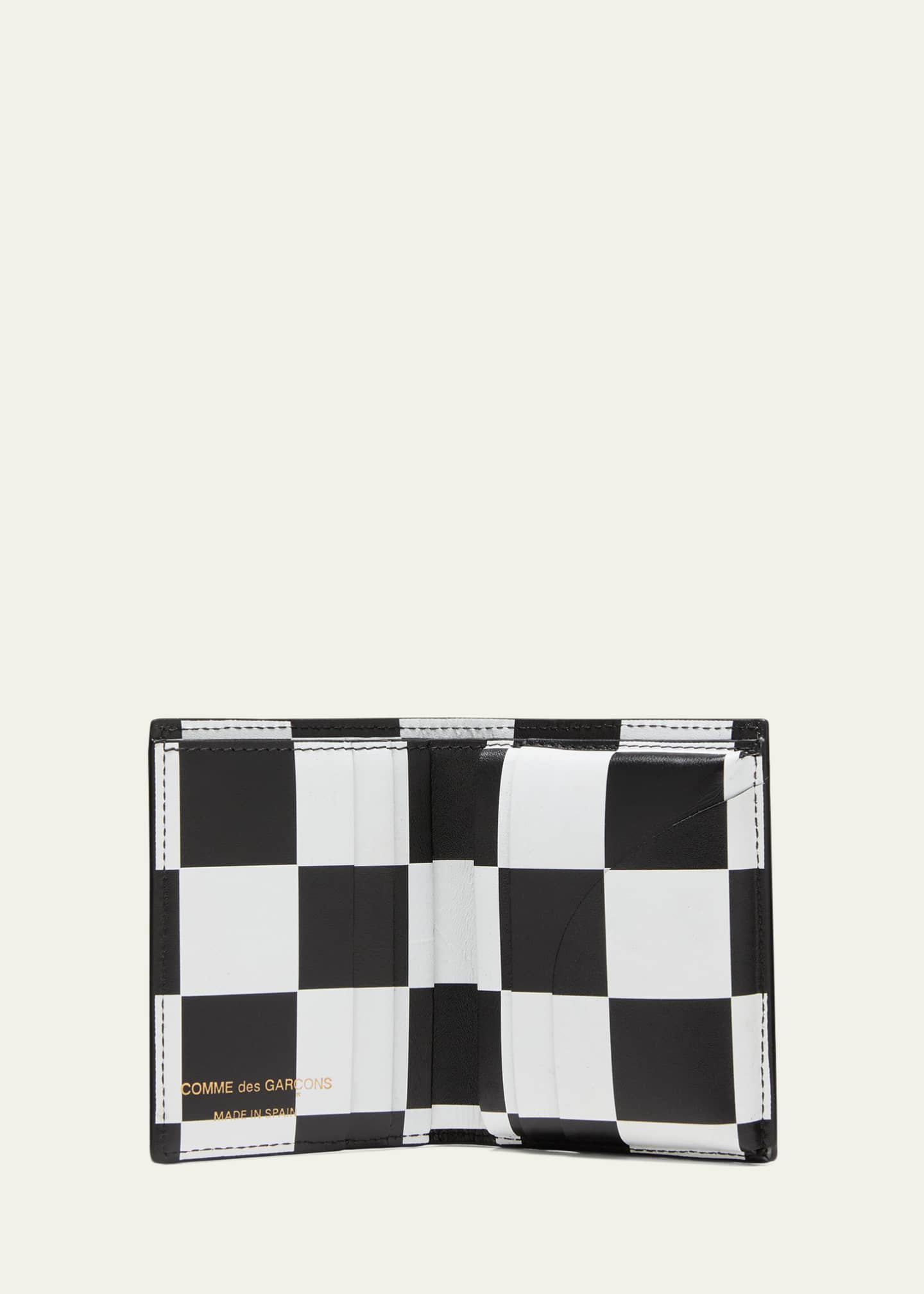 CDG Play Polka Dot and Checkered Print Card Holder Bergdorf Goodman