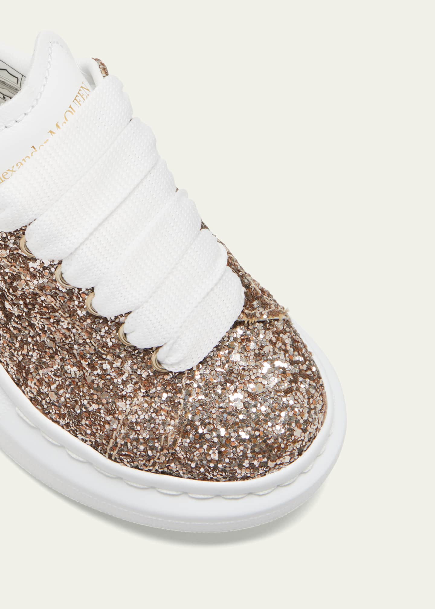 Alexander McQueen Kid's Sequined Leather Sneakers, Toddlers/Kids