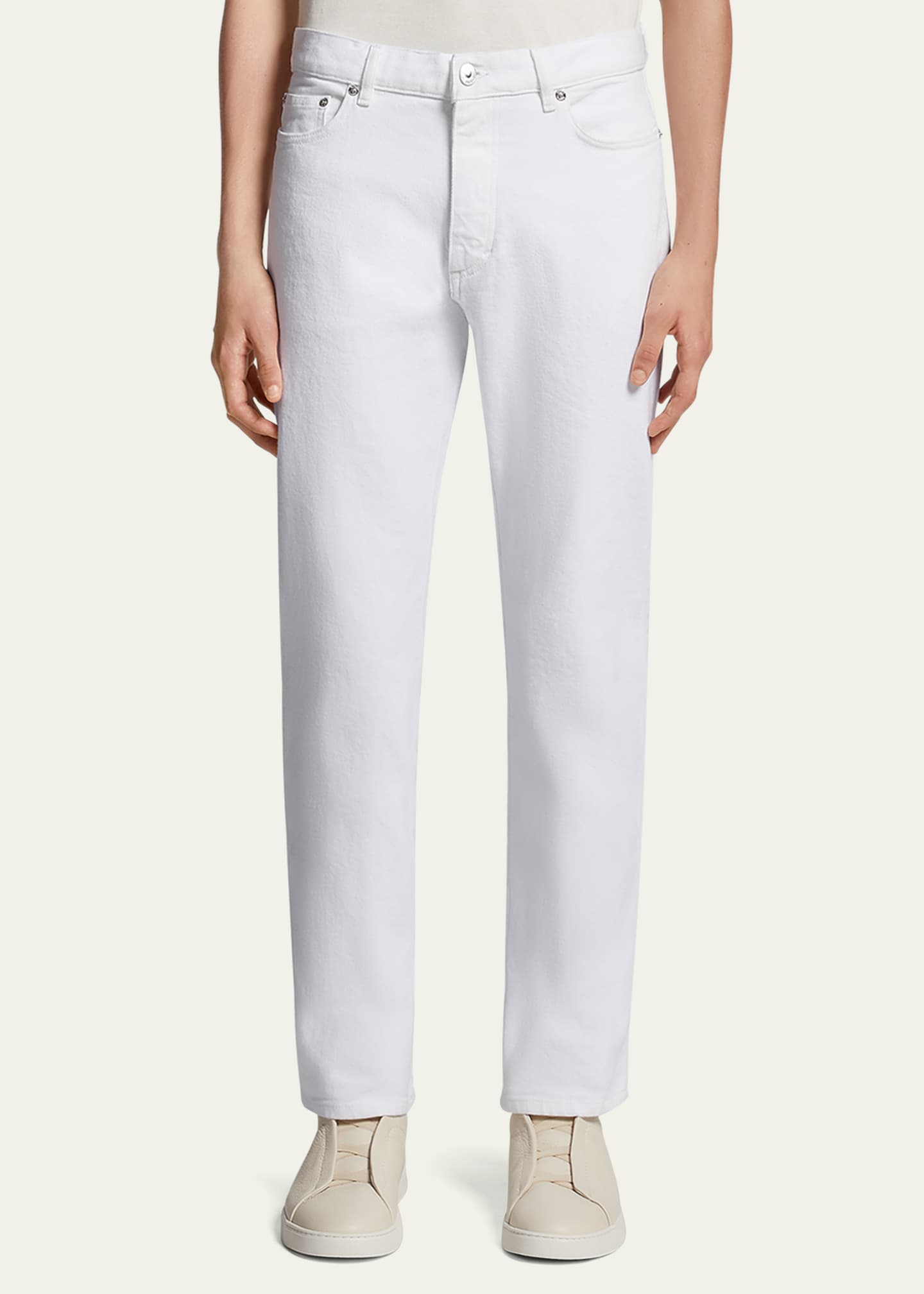 ZEGNA Men's Straight Leg Denim 5-Pocket Pants Image 3 of 3