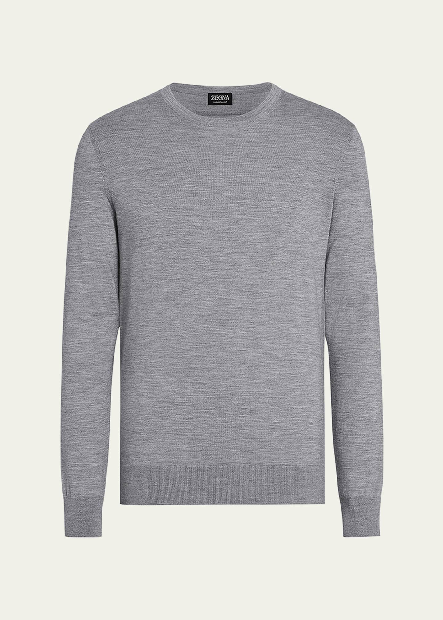 ZEGNA Men's Casheta Cashmere-Silk Crewneck Sweater Image 1 of 5