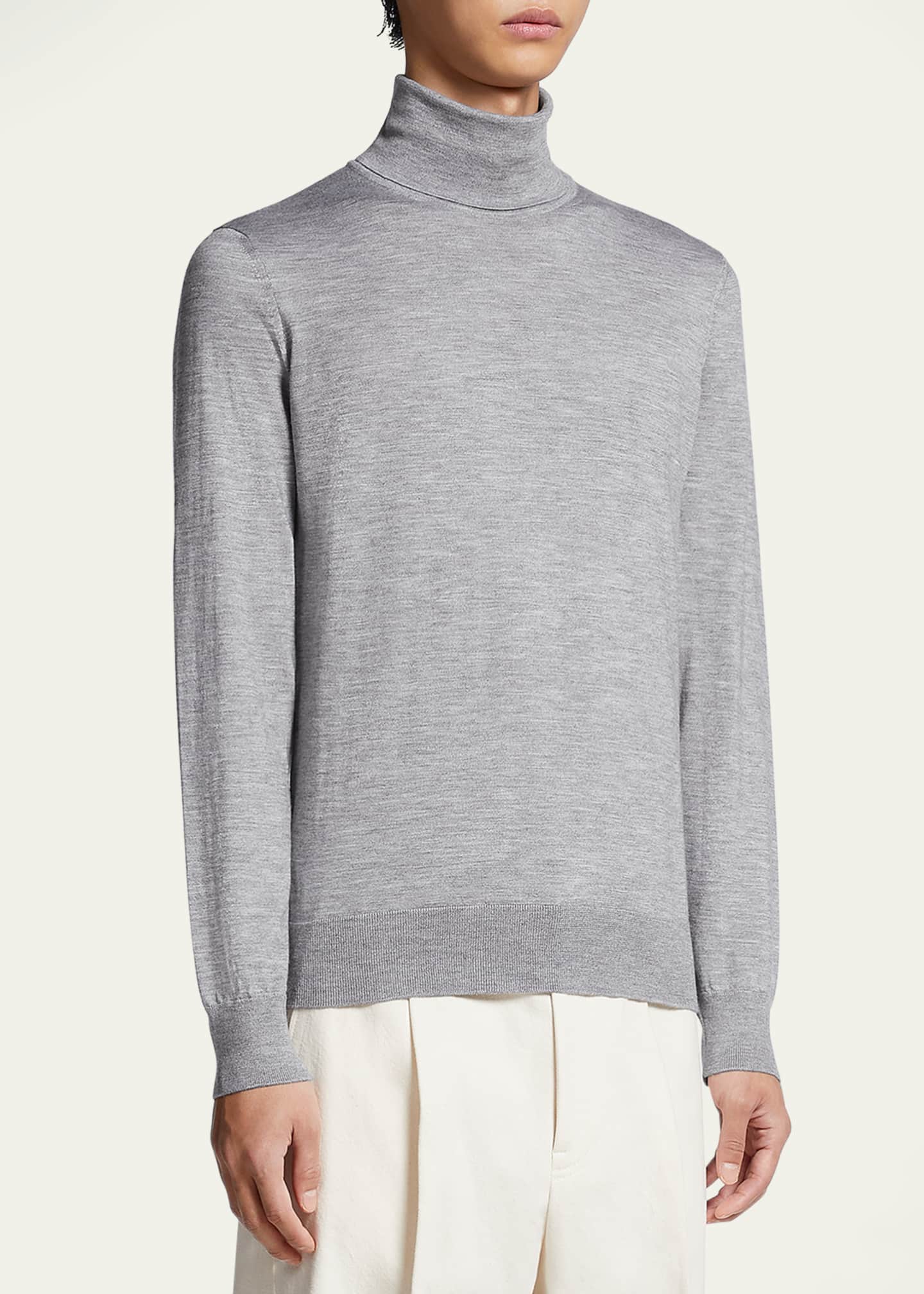 Men's silk turtleneck sweaters discount