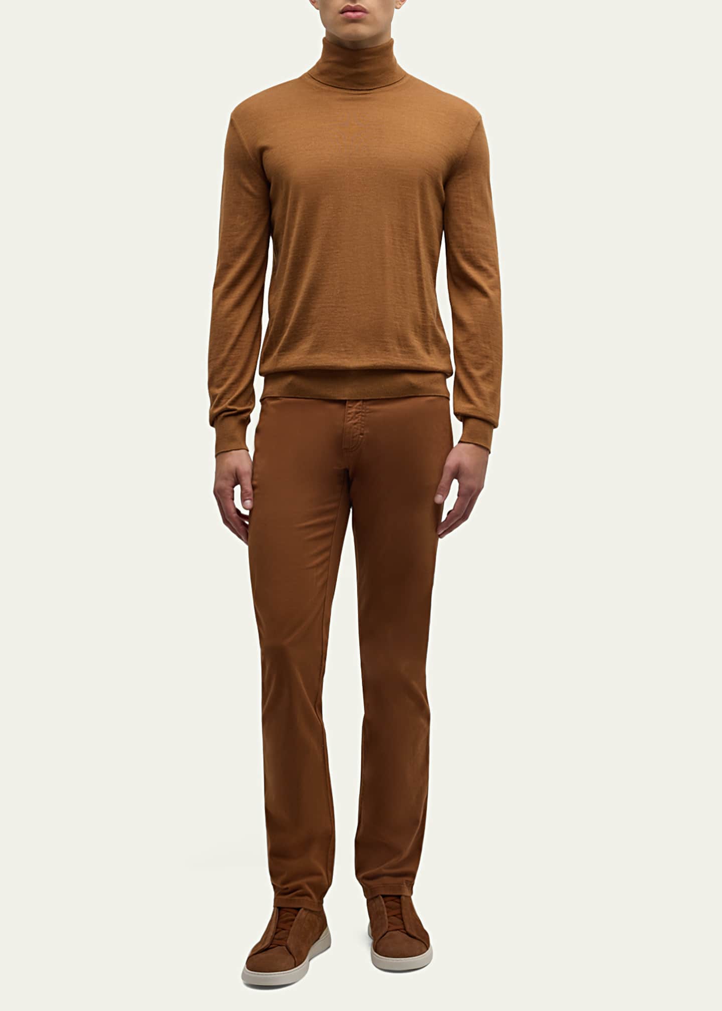 ZEGNA Men's Casheta Light CashmereSilk Turtleneck Sweater Bergdorf