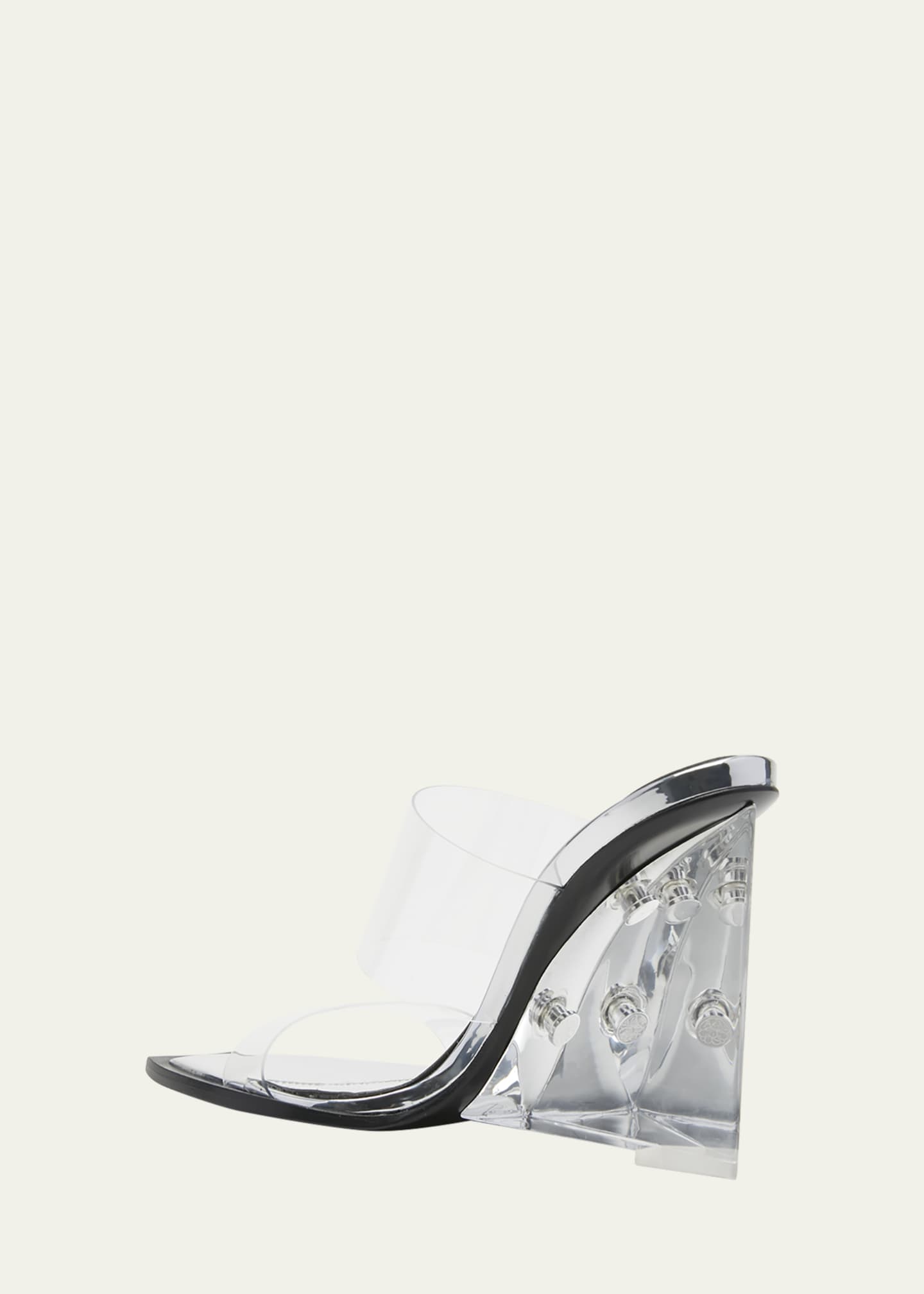 Translucent store wedge heels