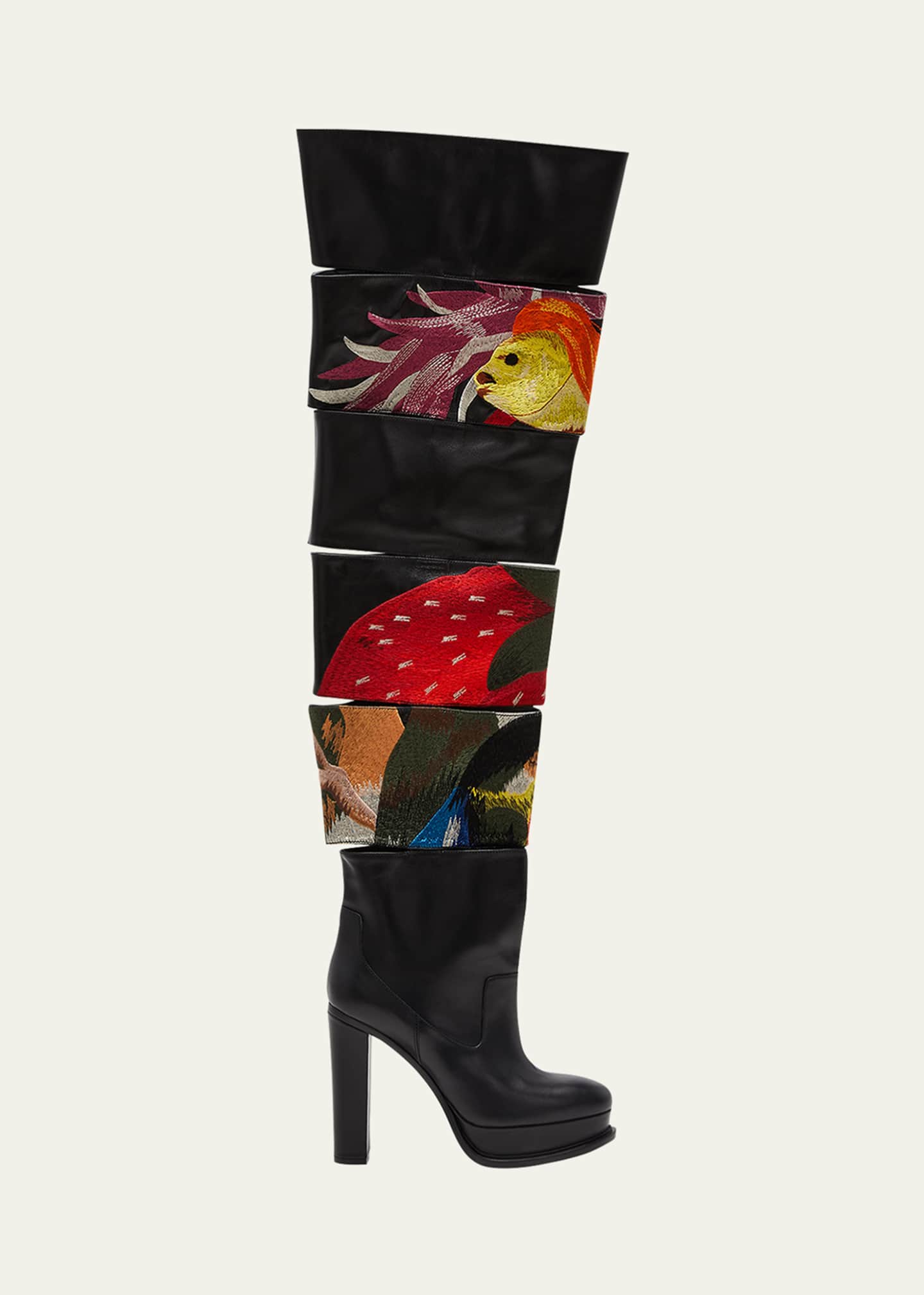 Alexander mcqueen thigh high boots clearance