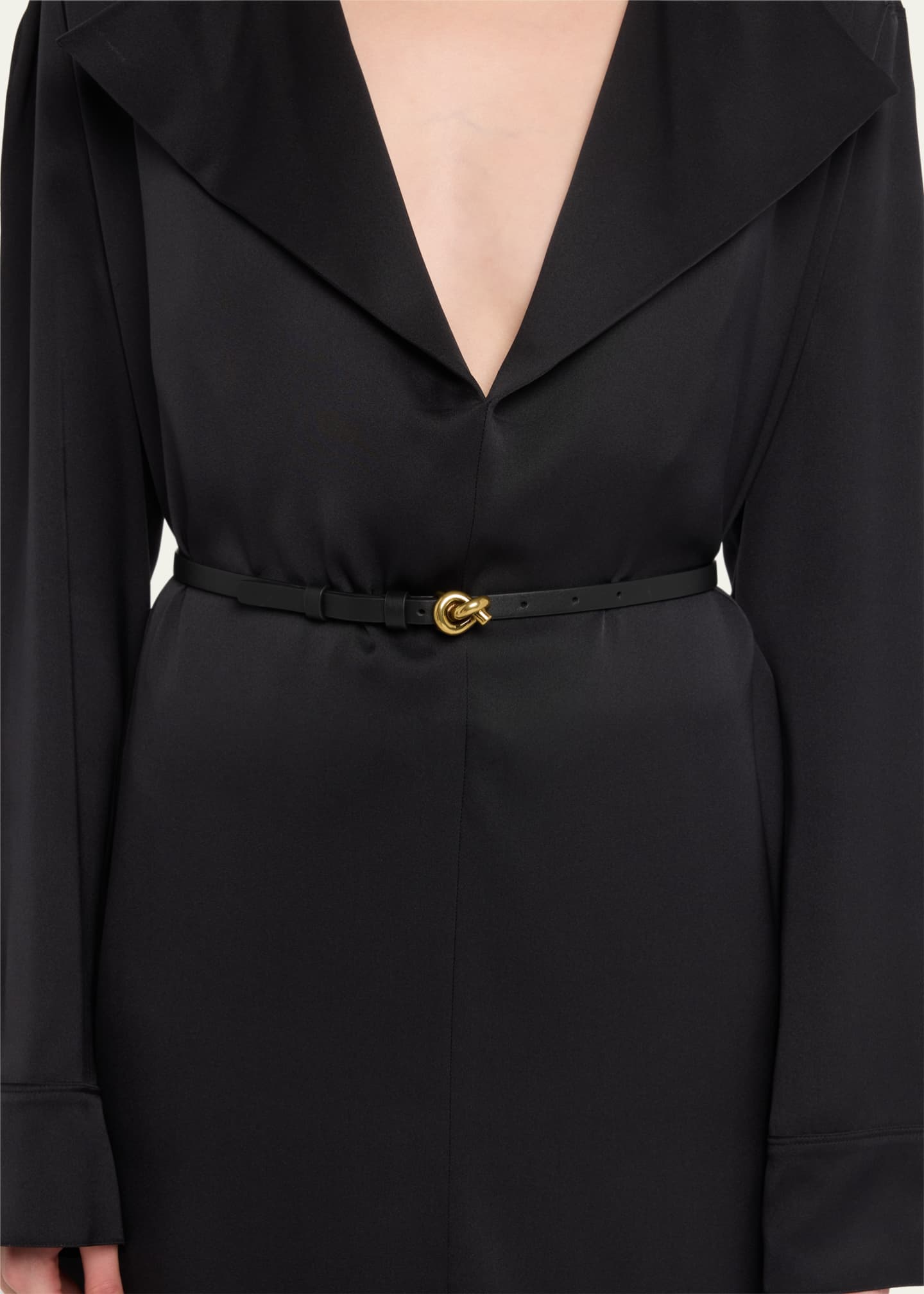 Bottega Veneta Knot Buckle Leather Belt - Bergdorf Goodman
