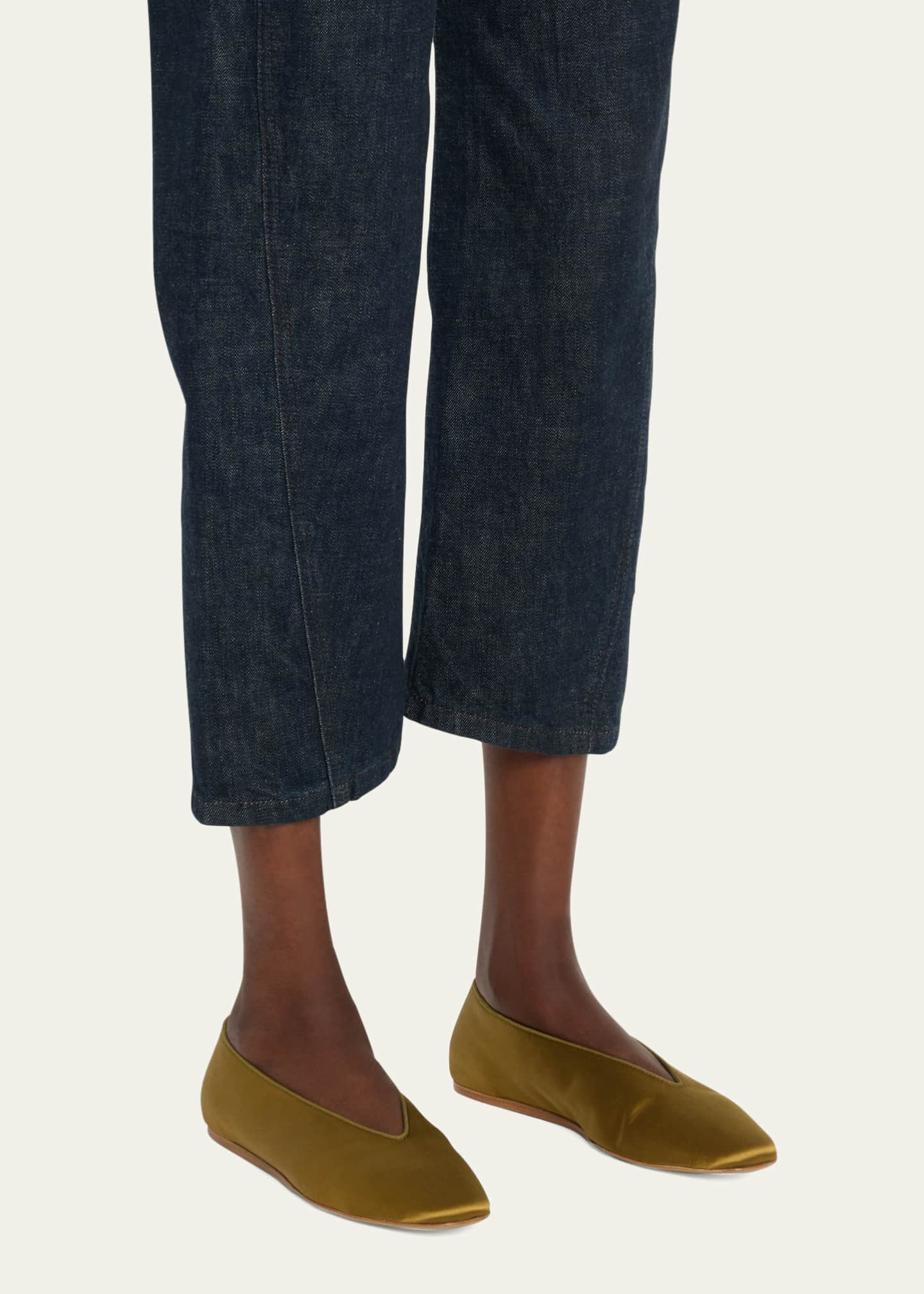 Le Monde Beryl Regency Satin Ballerina Flats Image 2 of 5