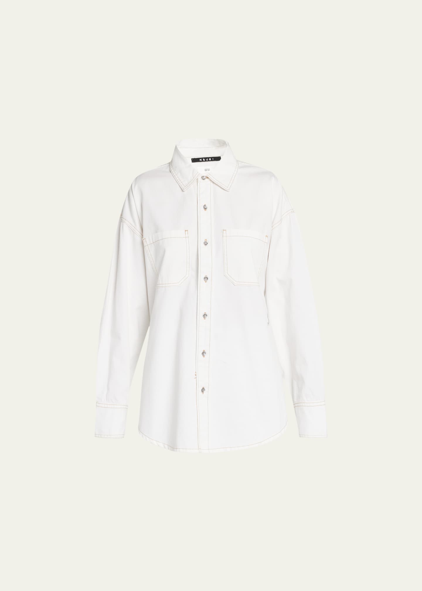 Ksubi Oversized Button-Front Denim Shirt