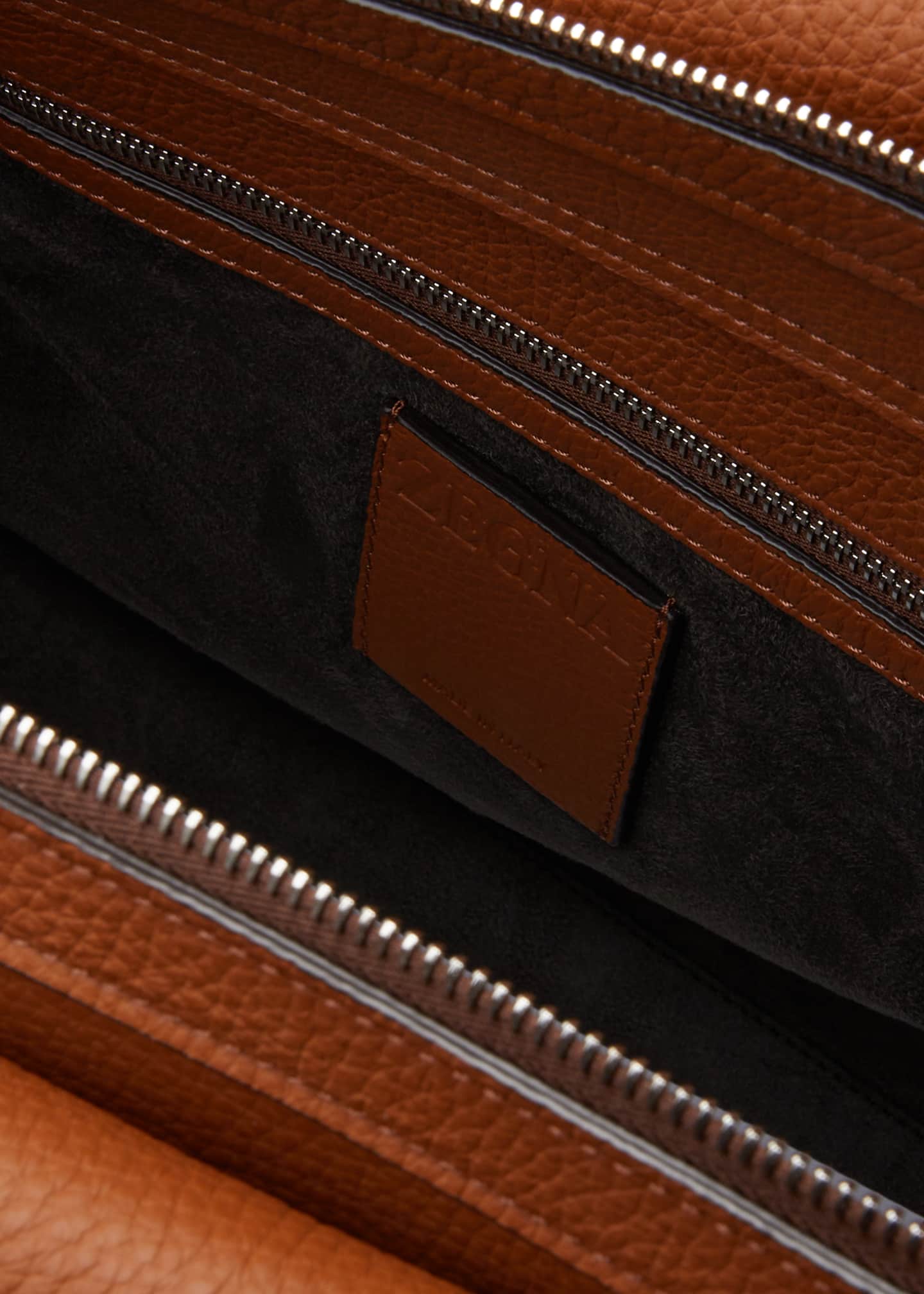 ZEGNA Men's Holdall Raglan Leather Duffle Bag Bergdorf Goodman