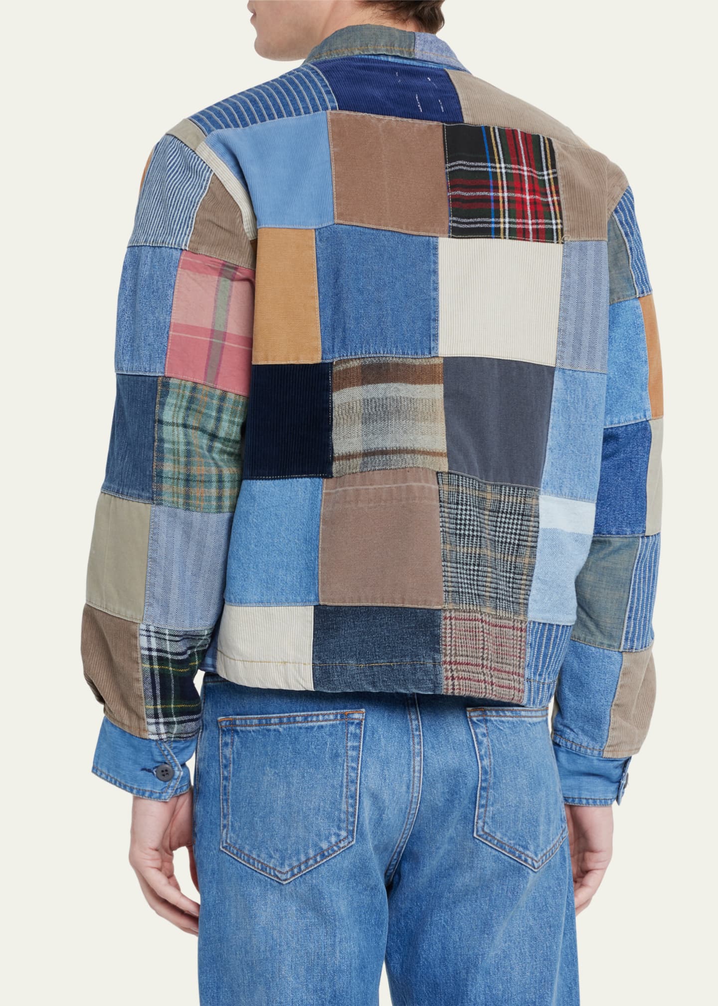 RE/DONE Men's Multi-Fabric Patchwork Blouson Jacket - Bergdorf Goodman
