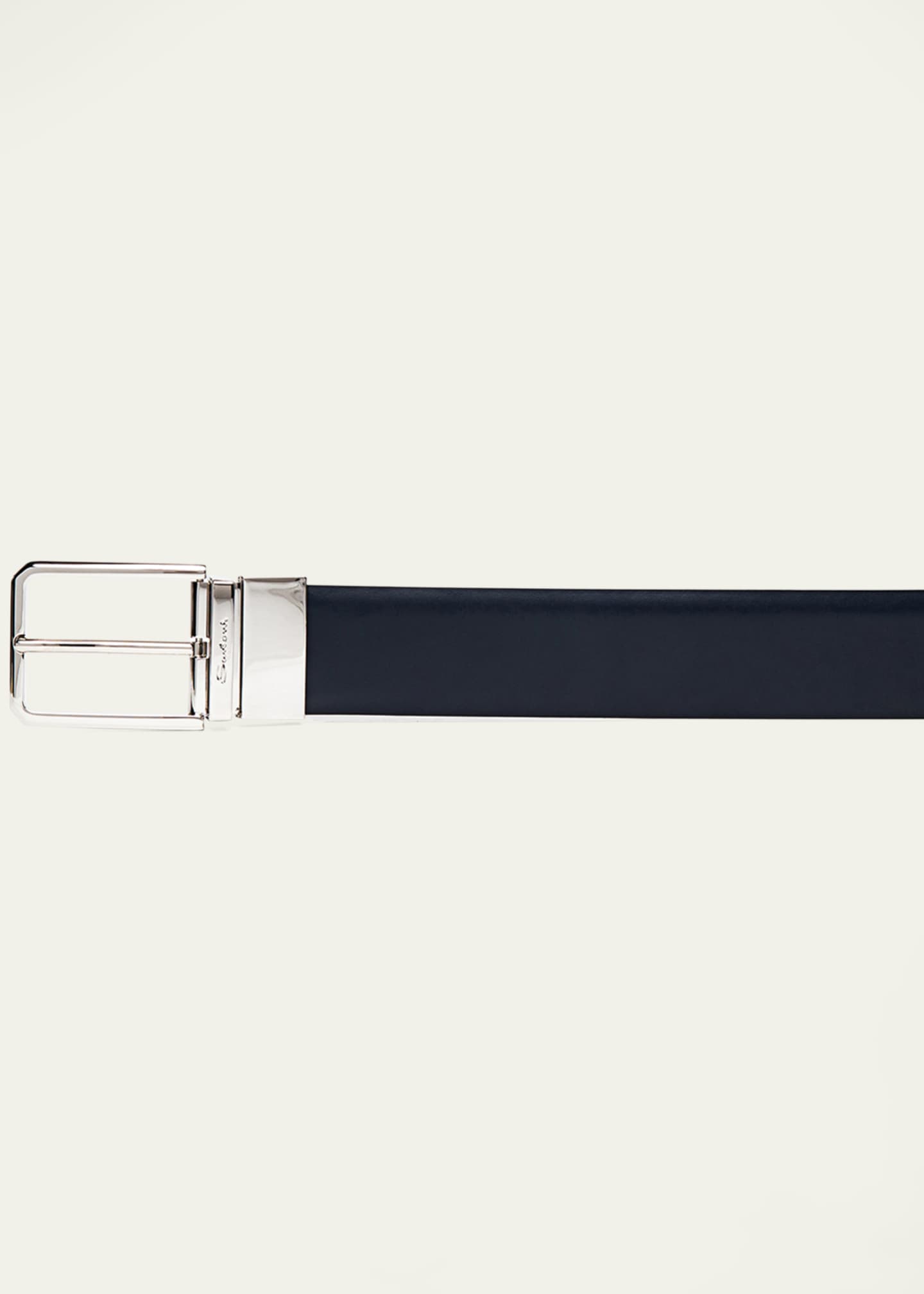 Santoni Men's Reversible Leather Belt Image 2 of 3
