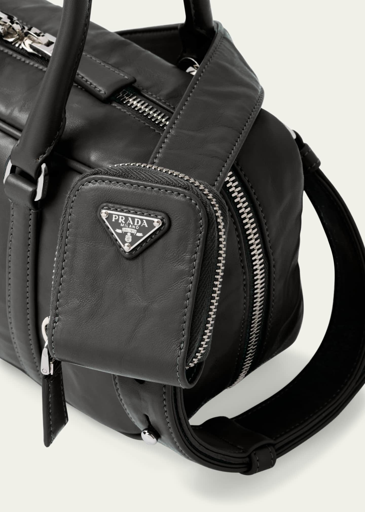 Prada Napa Leather Top-Handle Bag - Bergdorf Goodman