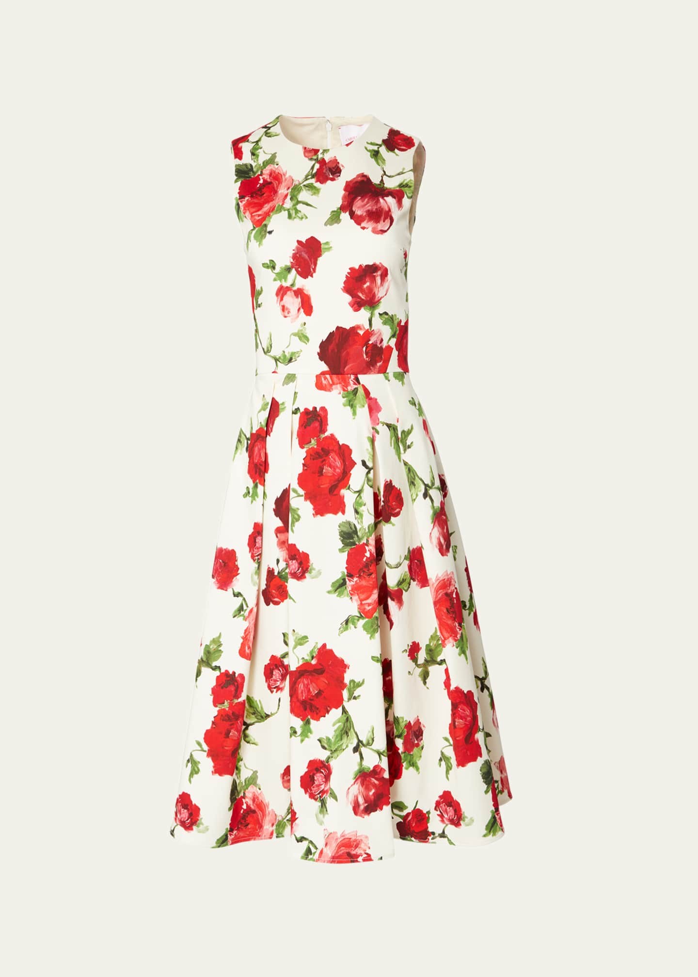 Carolina Herrera Floral Print A-Line Midi Dress - Bergdorf Goodman