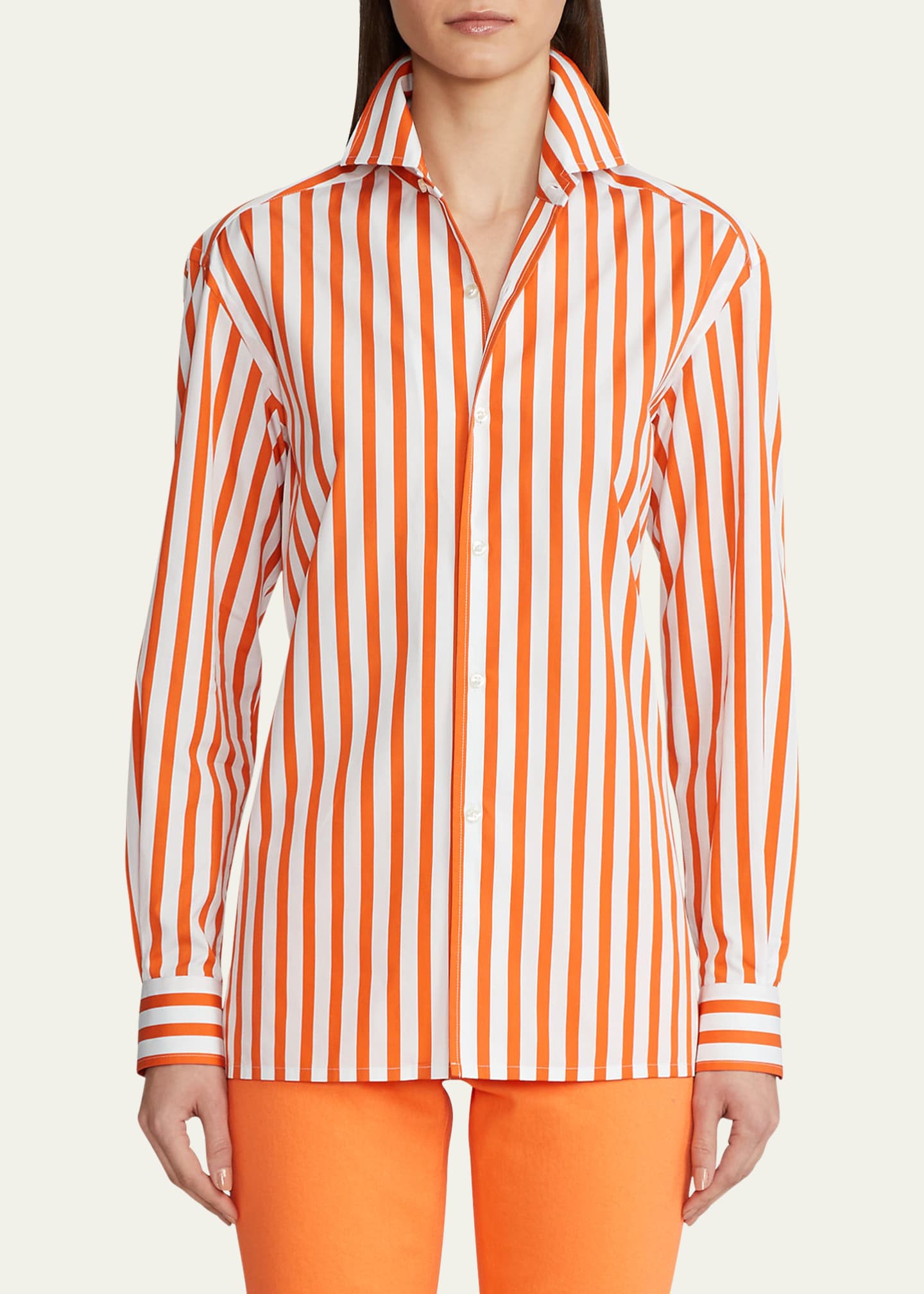 Ralph Lauren Collection Striped Cotton Shirt - Bergdorf Goodman