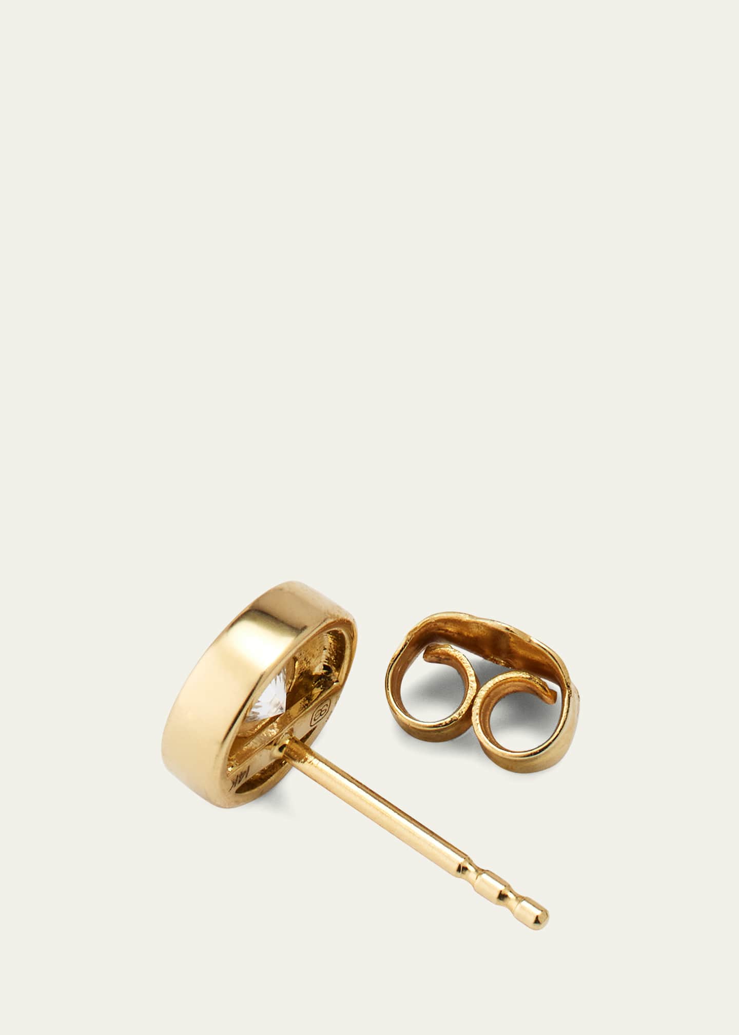Sydney Evan 14k Fluted Diamond Stud Earring, Single Image 4 of 4